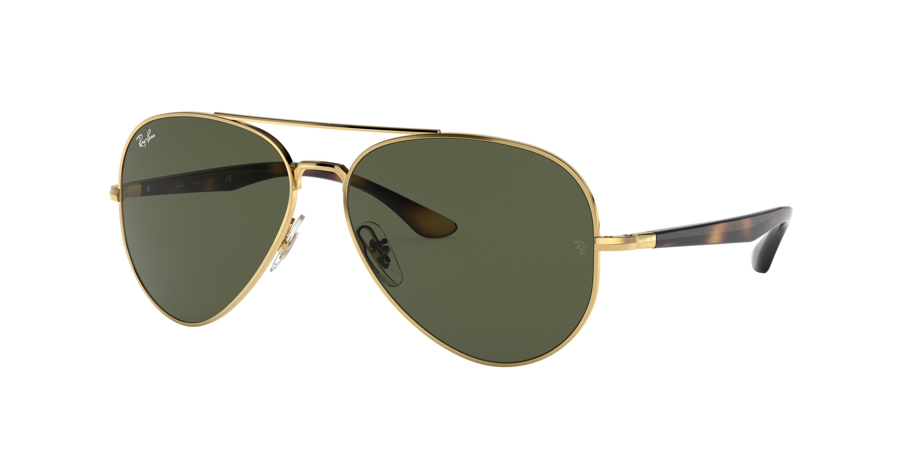 Ray-Ban RB3675 Pilot Sunglasses  001/31-Gold 58-135-14 - Color Map Gold