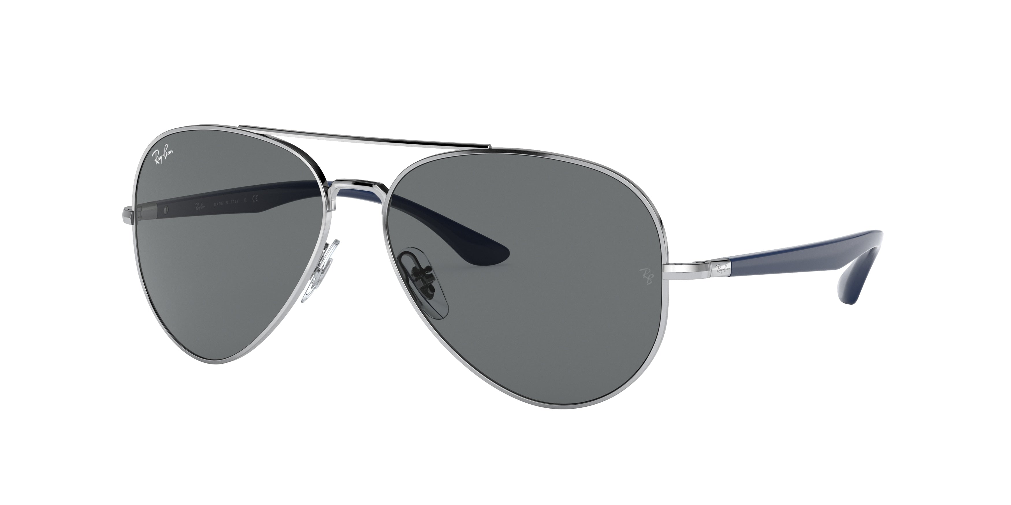 Ray-Ban RB3675 Pilot Sunglasses  003/B1-Silver 58-135-14 - Color Map Silver