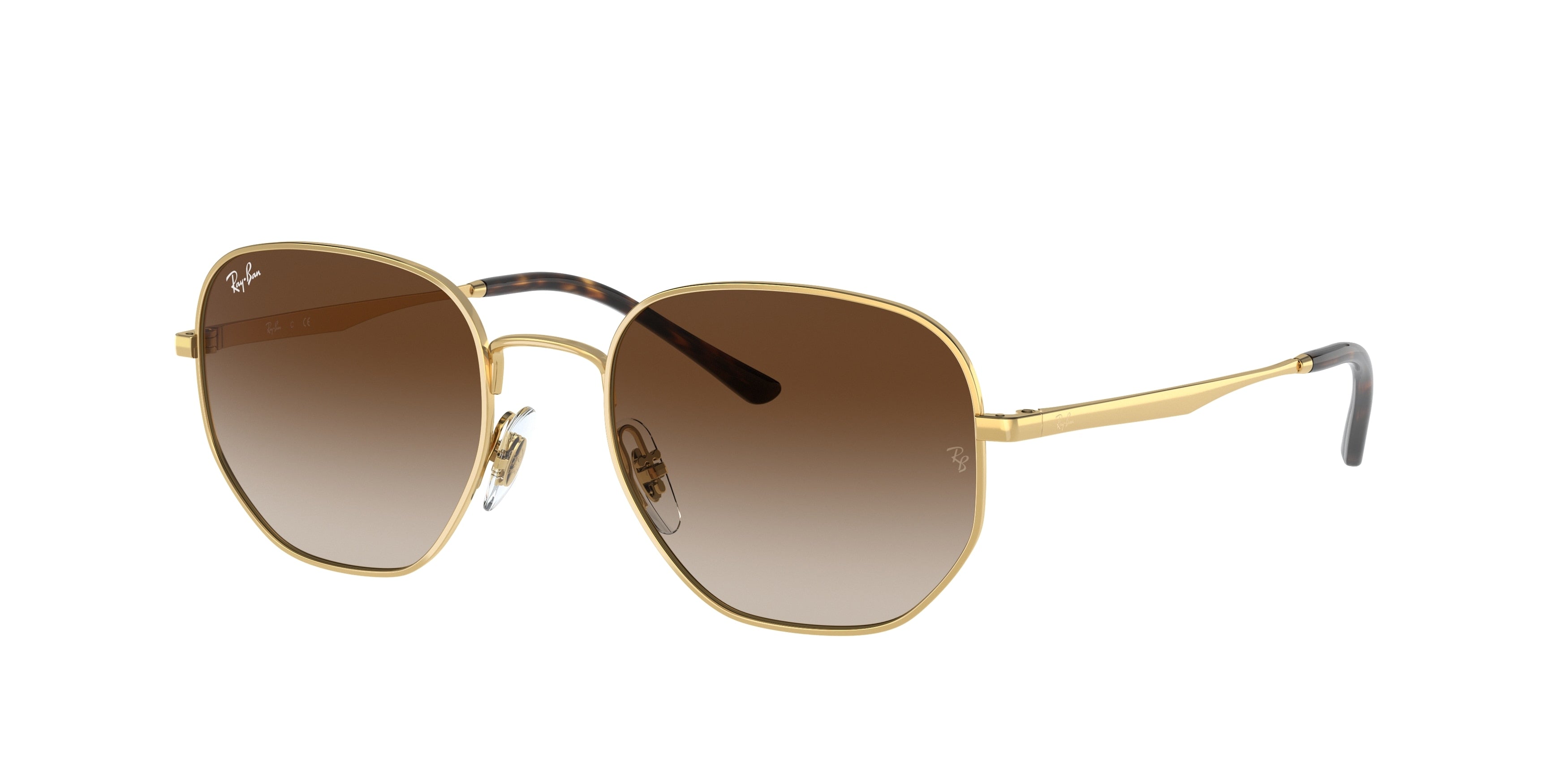 Ray-Ban RB3682 Irregular Sunglasses  001/13-Gold 51-145-19 - Color Map Gold