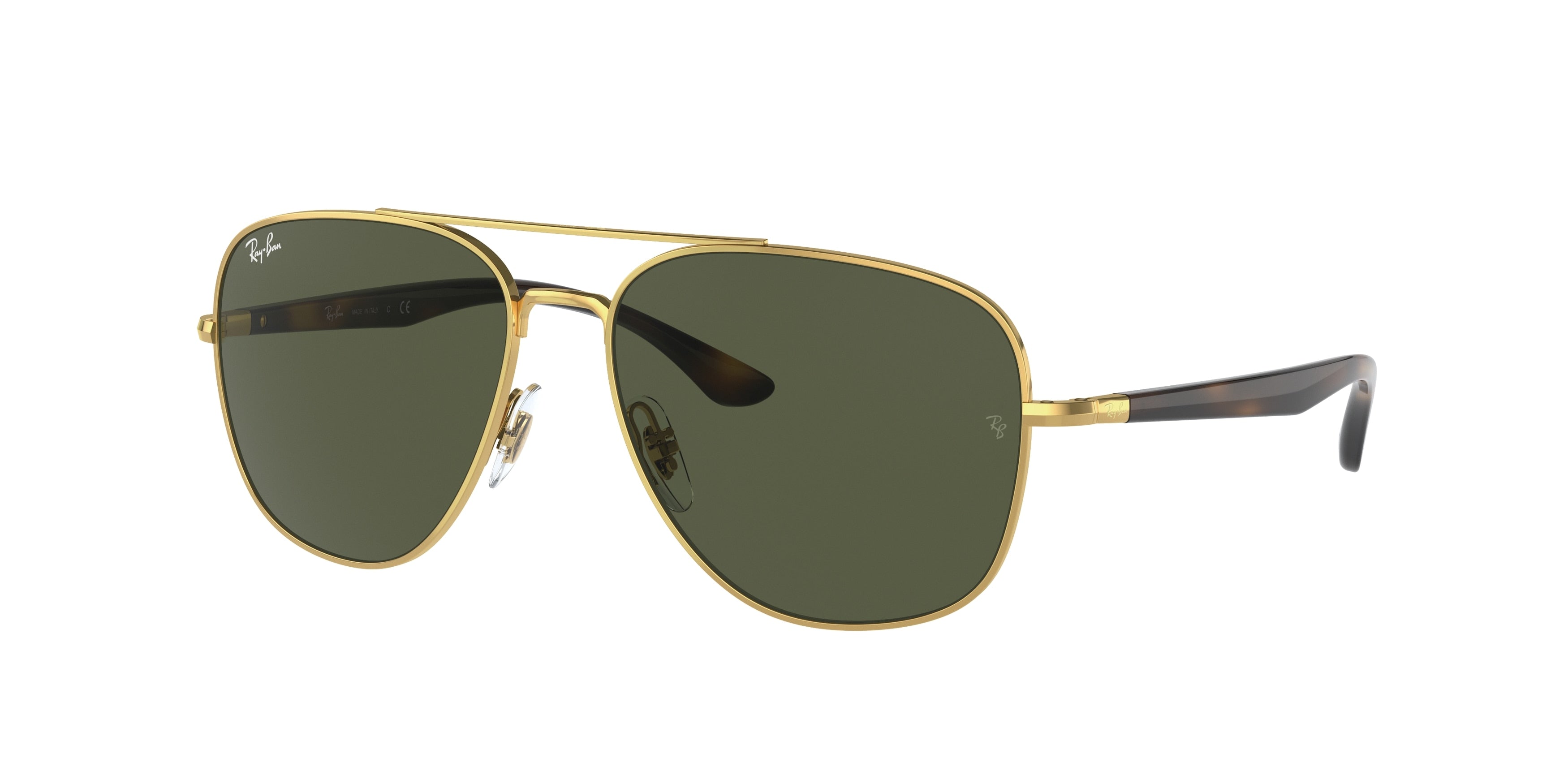 Ray-Ban RB3683 Square Sunglasses  001/31-Gold 59-145-15 - Color Map Gold