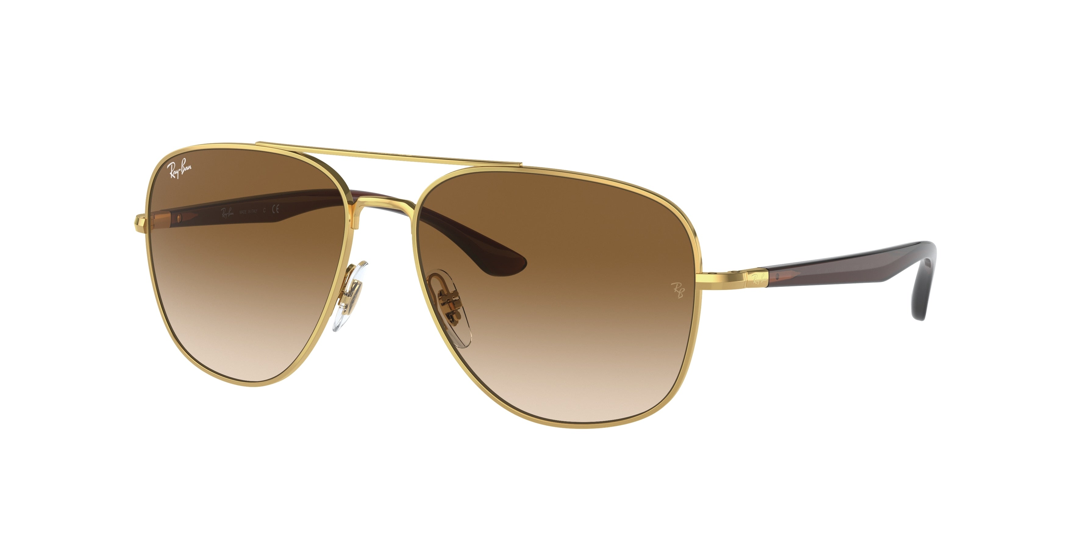 Ray-Ban RB3683 Square Sunglasses  001/51-Gold 59-145-15 - Color Map Gold