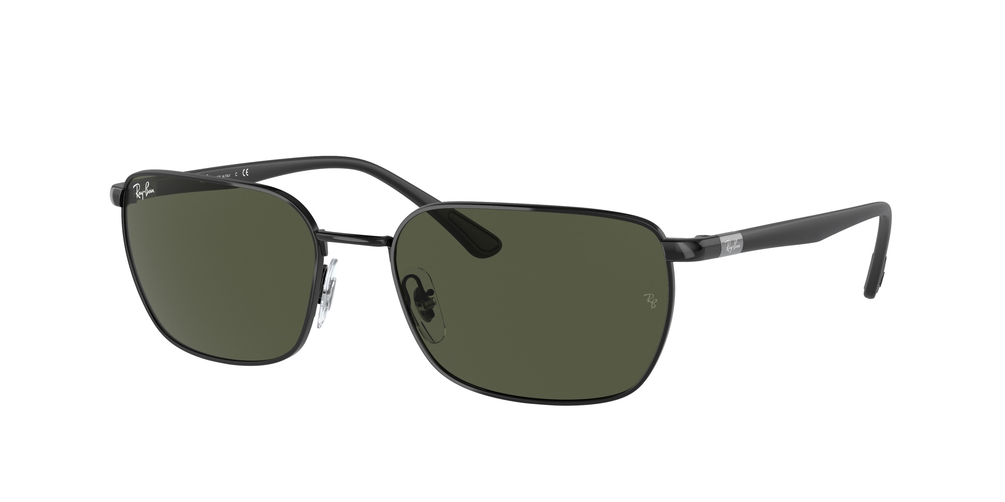Ray-Ban RB3684 Irregular Sunglasses  002/31-Black 58-140-18 - Color Map Black