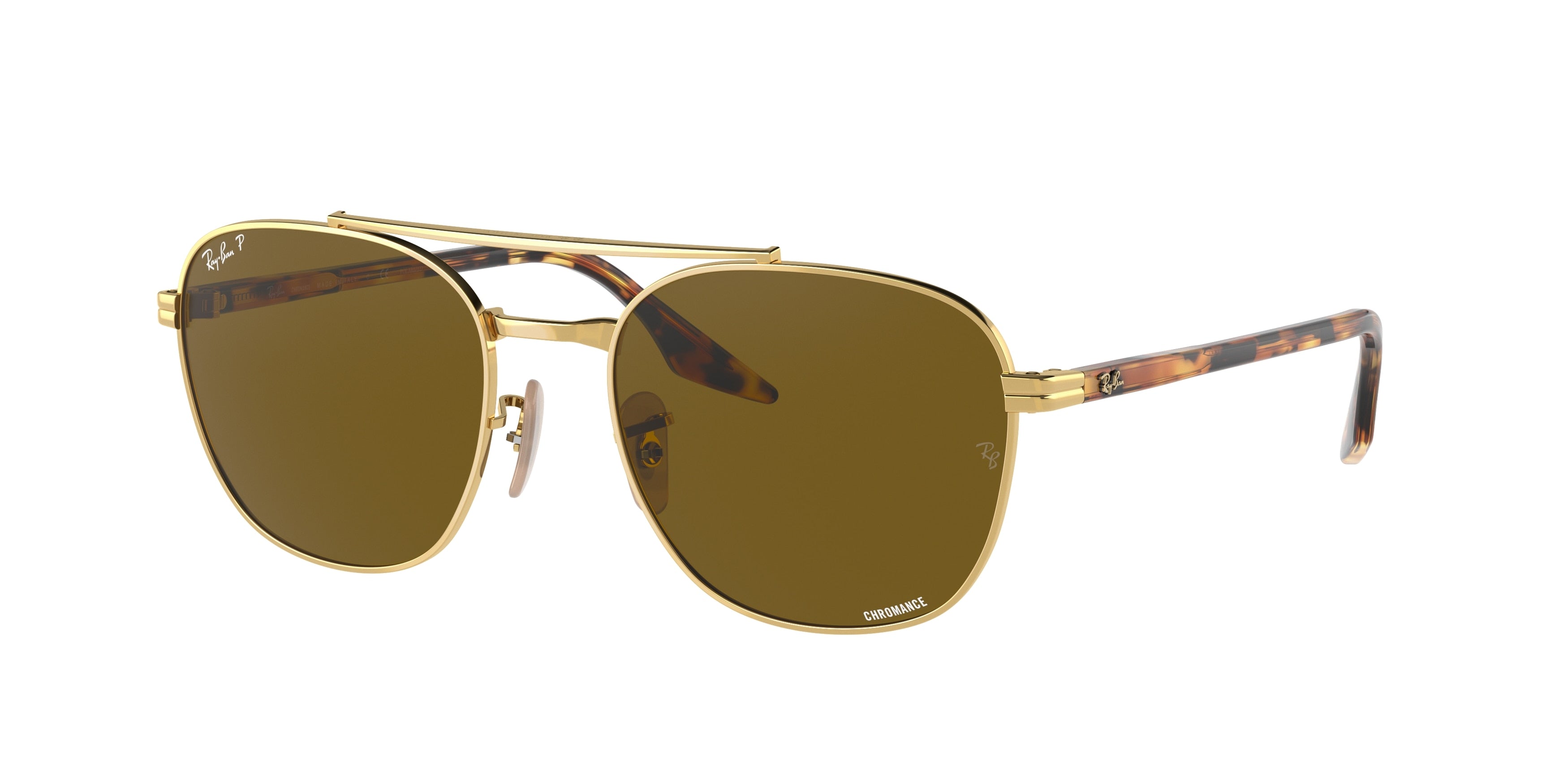 Ray-Ban RB3688 Square Sunglasses  001/AN-Gold 58-145-19 - Color Map Gold