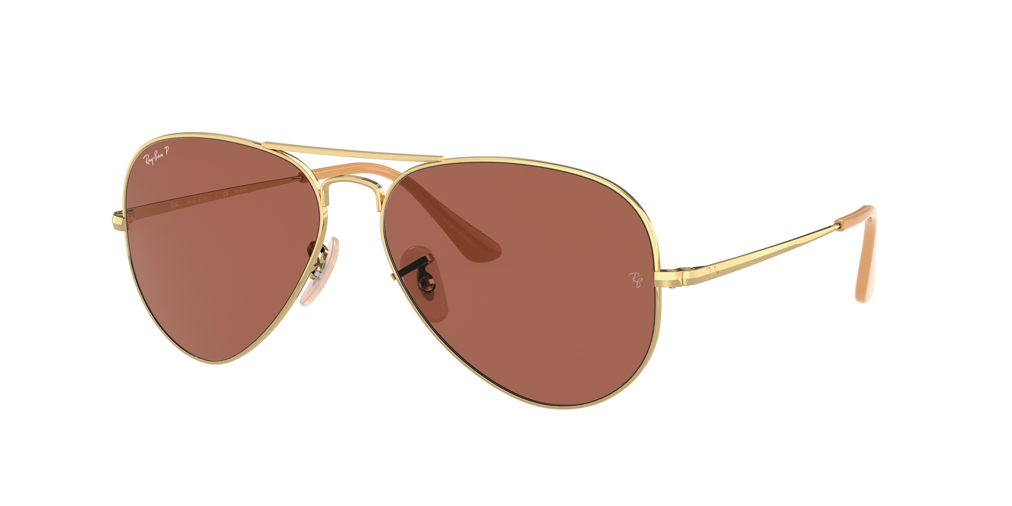 Ray-Ban AVIATOR METAL II RB3689 Pilot Sunglasses  9064AF-Gold 61-140-14 - Color Map Gold