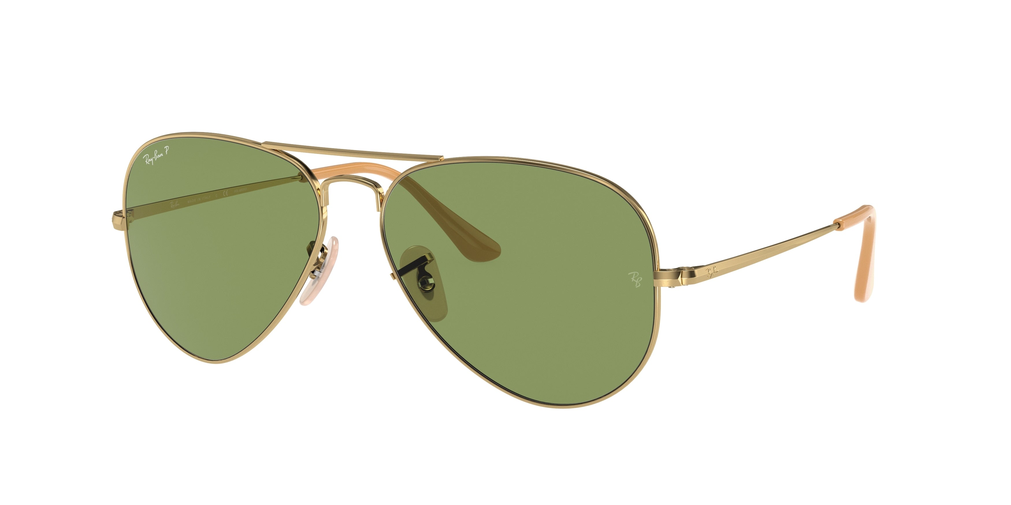 Ray-Ban AVIATOR METAL II RB3689 Pilot Sunglasses  9064O9-Gold 61-140-14 - Color Map Gold