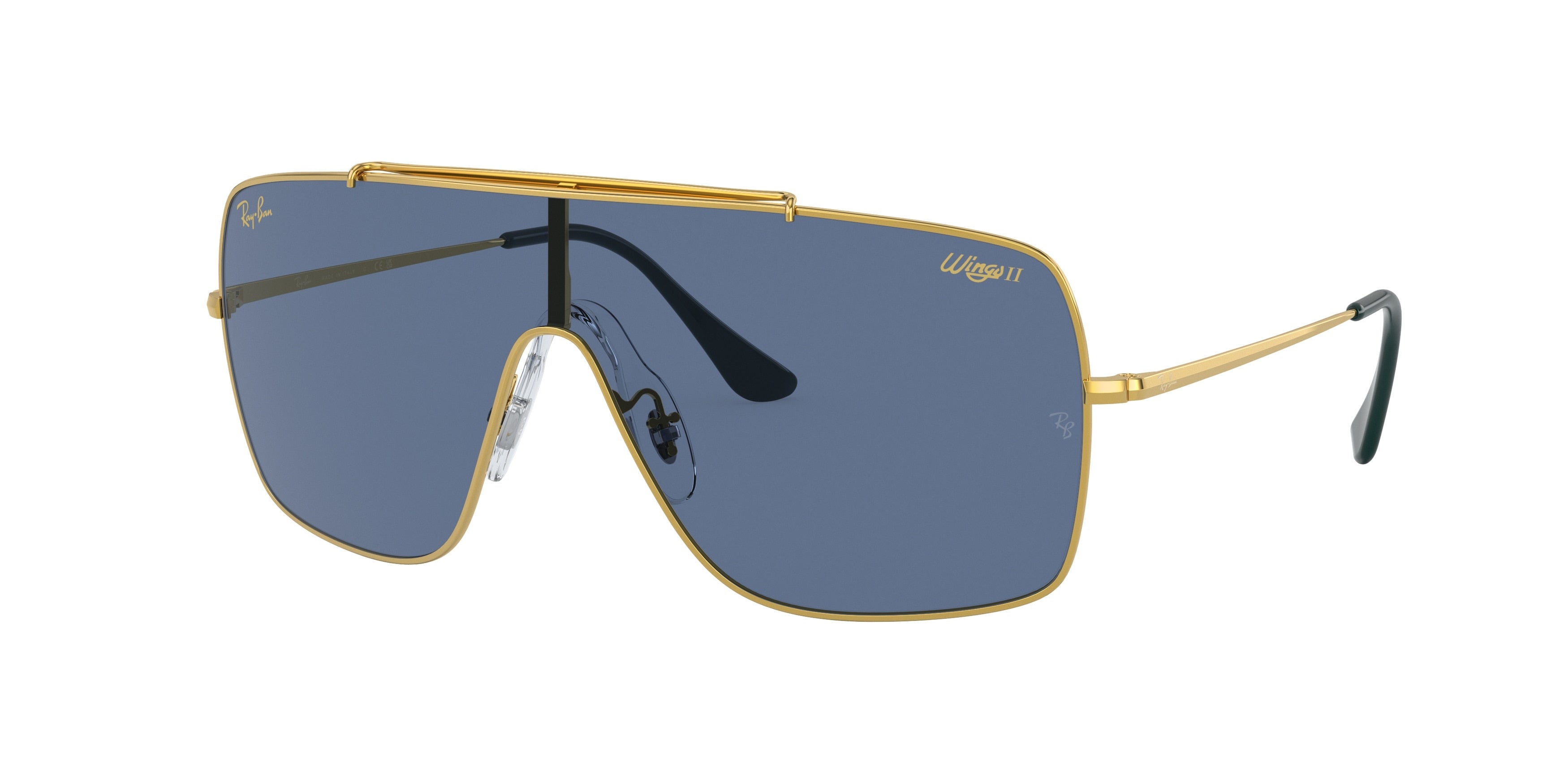 Ray-Ban WINGS II RB3697 Square Sunglasses  924580-Gold 35-140-135 - Color Map Gold