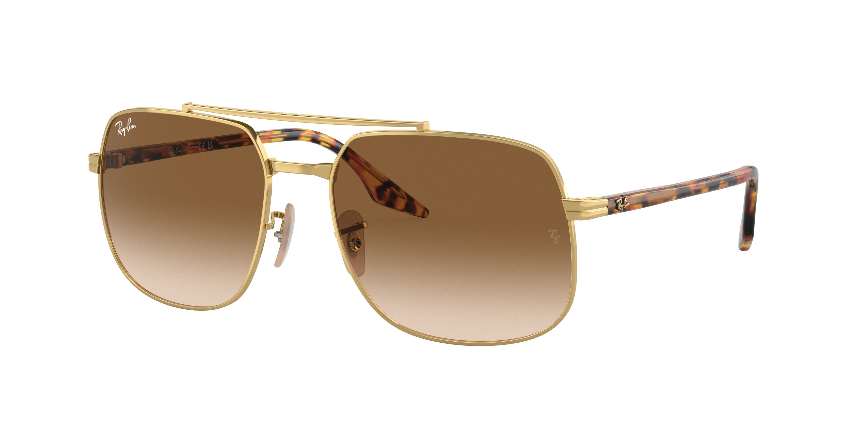 Ray-Ban RB3699 Square Sunglasses  001/51-Gold 59-145-18 - Color Map Gold
