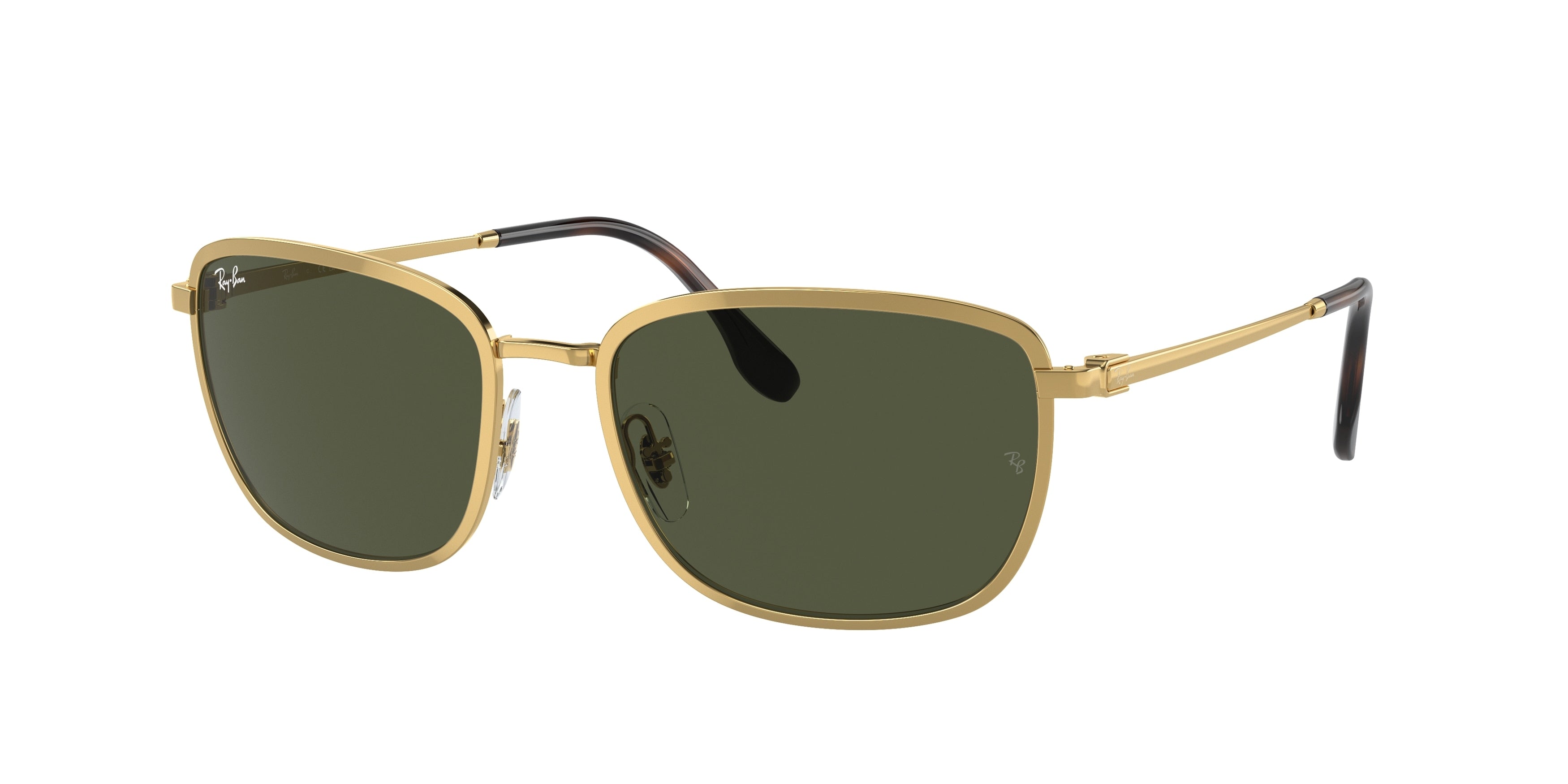 Ray-Ban RB3705 Square Sunglasses  001/31-Gold 60-145-19 - Color Map Gold
