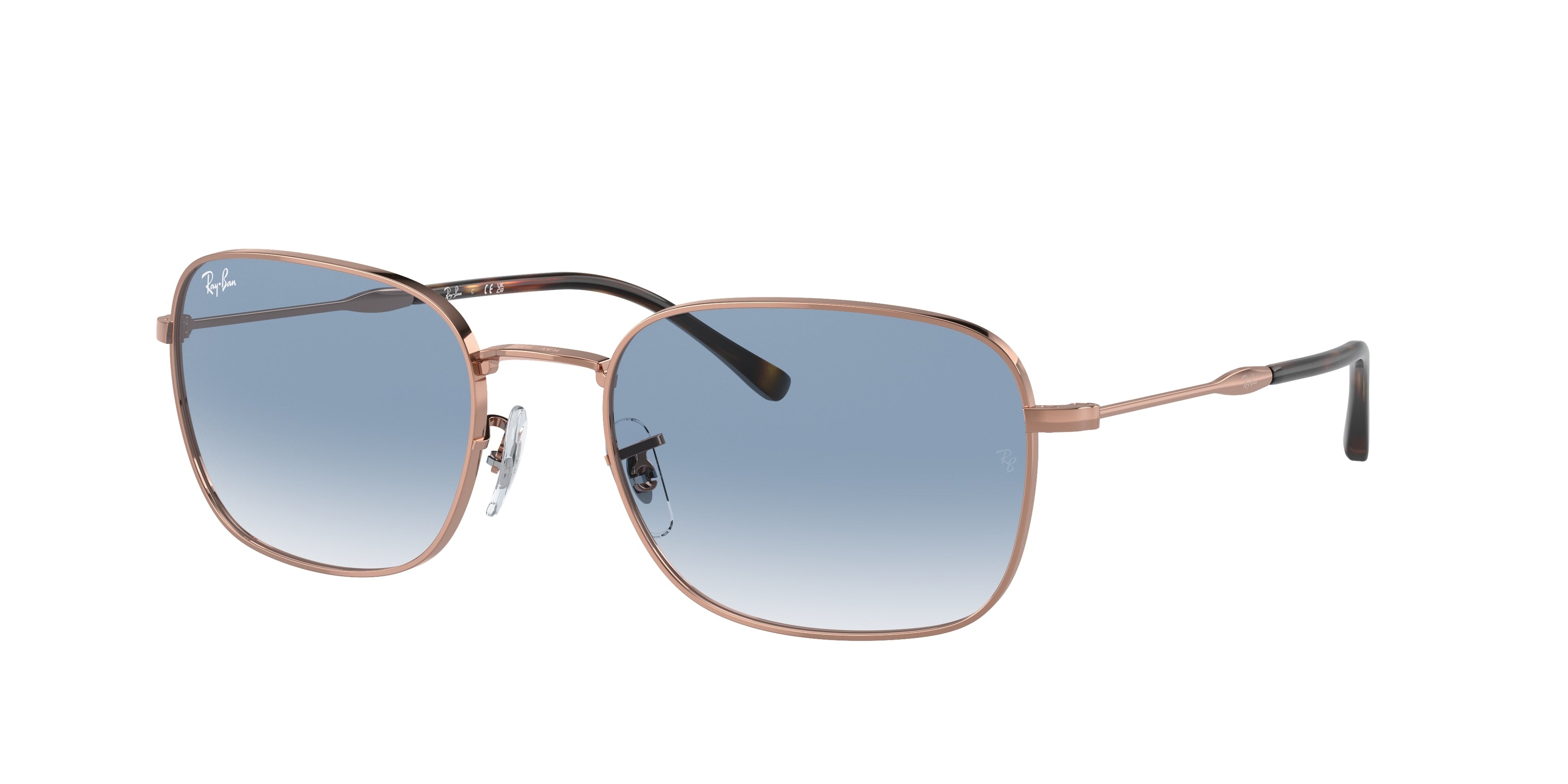 Ray-Ban RB3706 Pillow Sunglasses  92023F-Rose Gold 57-145-20 - Color Map Gold