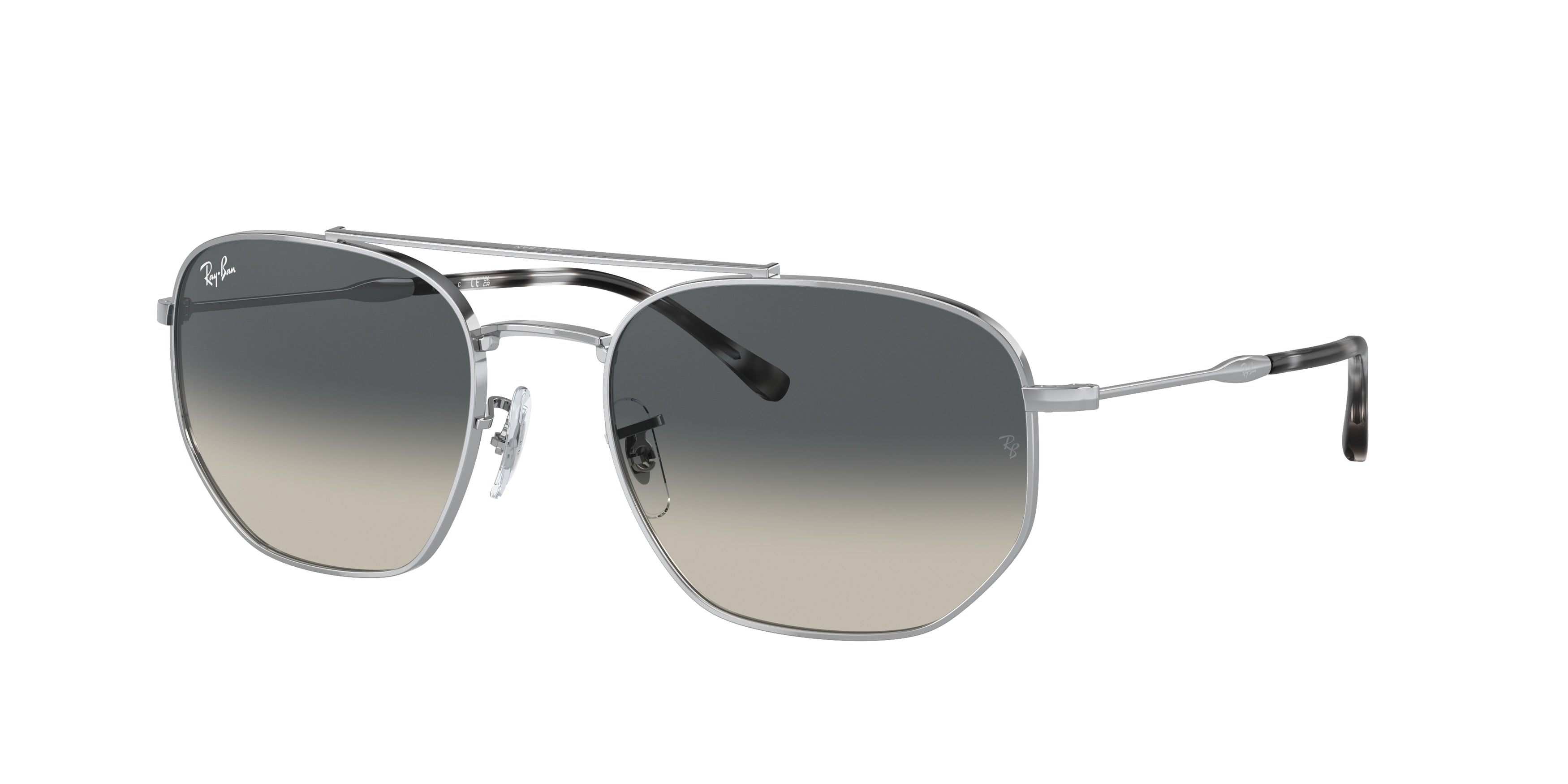Ray-Ban RB3707 Irregular Sunglasses  003/71-Silver 57-145-20 - Color Map Silver