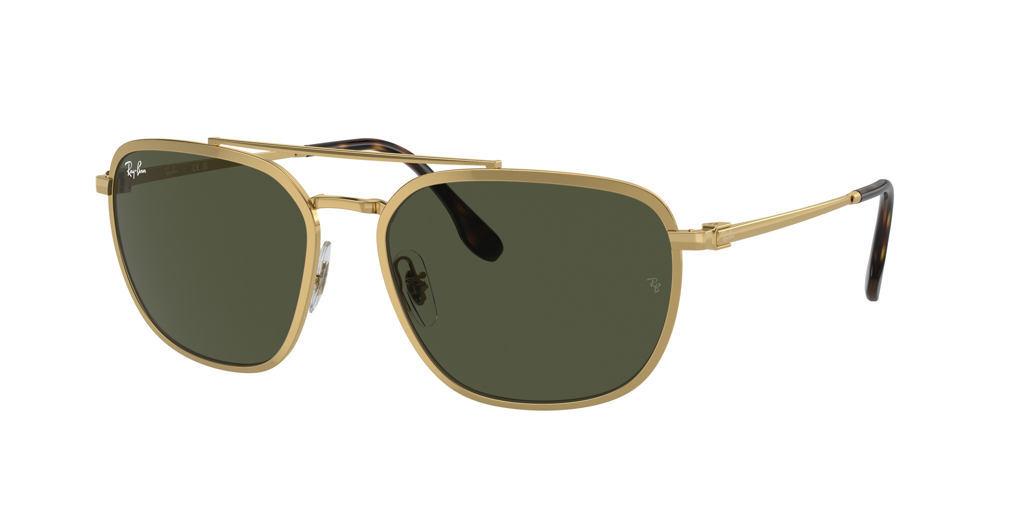 Ray-Ban RB3708 Square Sunglasses  001/31-Gold 59-145-18 - Color Map Gold