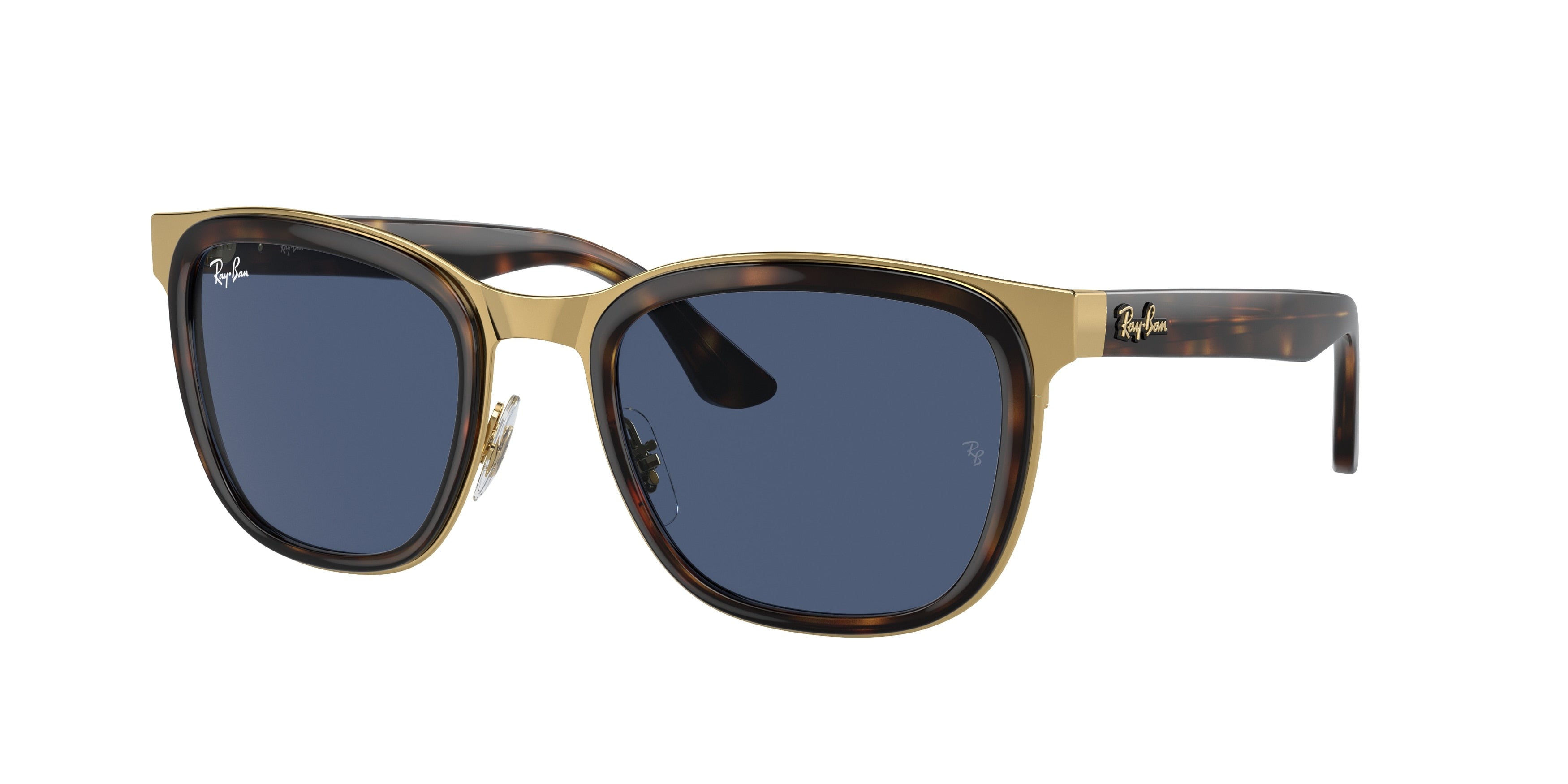 Ray-Ban CLYDE RB3709 Square Sunglasses  001/80-Havana On Gold 53-140-22 - Color Map Tortoise