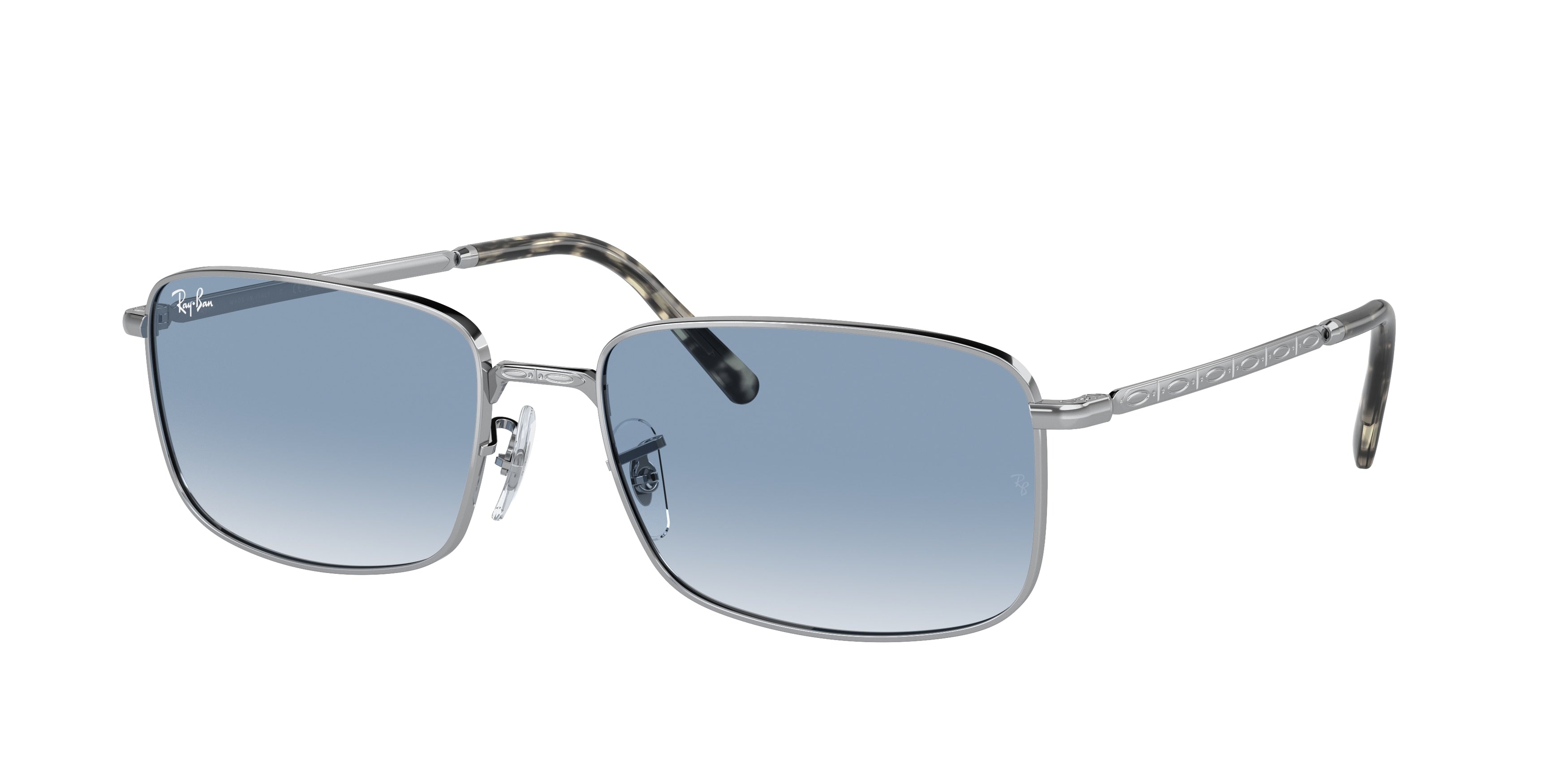 Ray-Ban RB3717 Rectangle Sunglasses  003/3F-Silver 60-145-18 - Color Map Silver