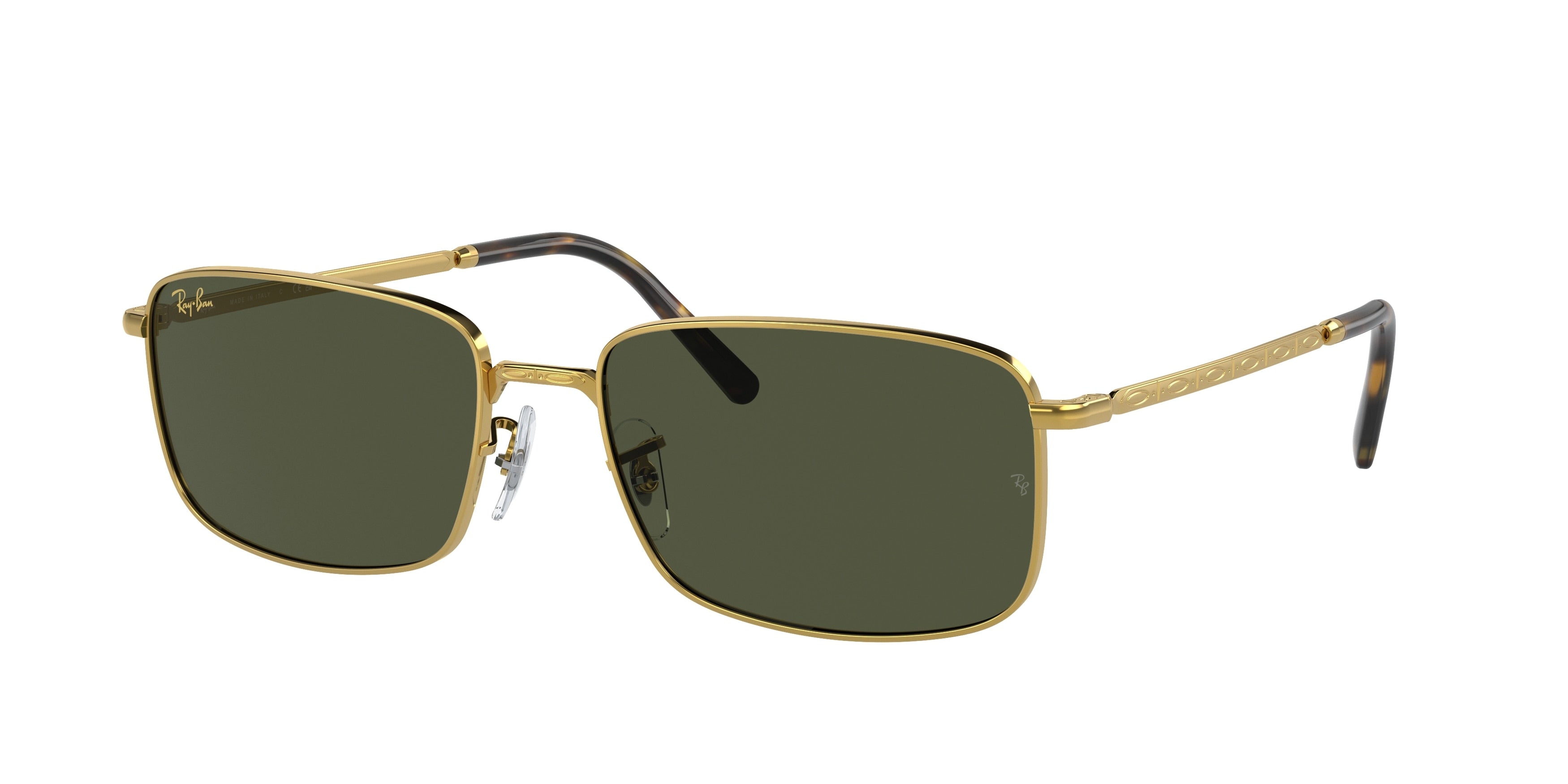 Ray-Ban RB3717 Rectangle Sunglasses  919631-Gold 60-145-18 - Color Map Gold