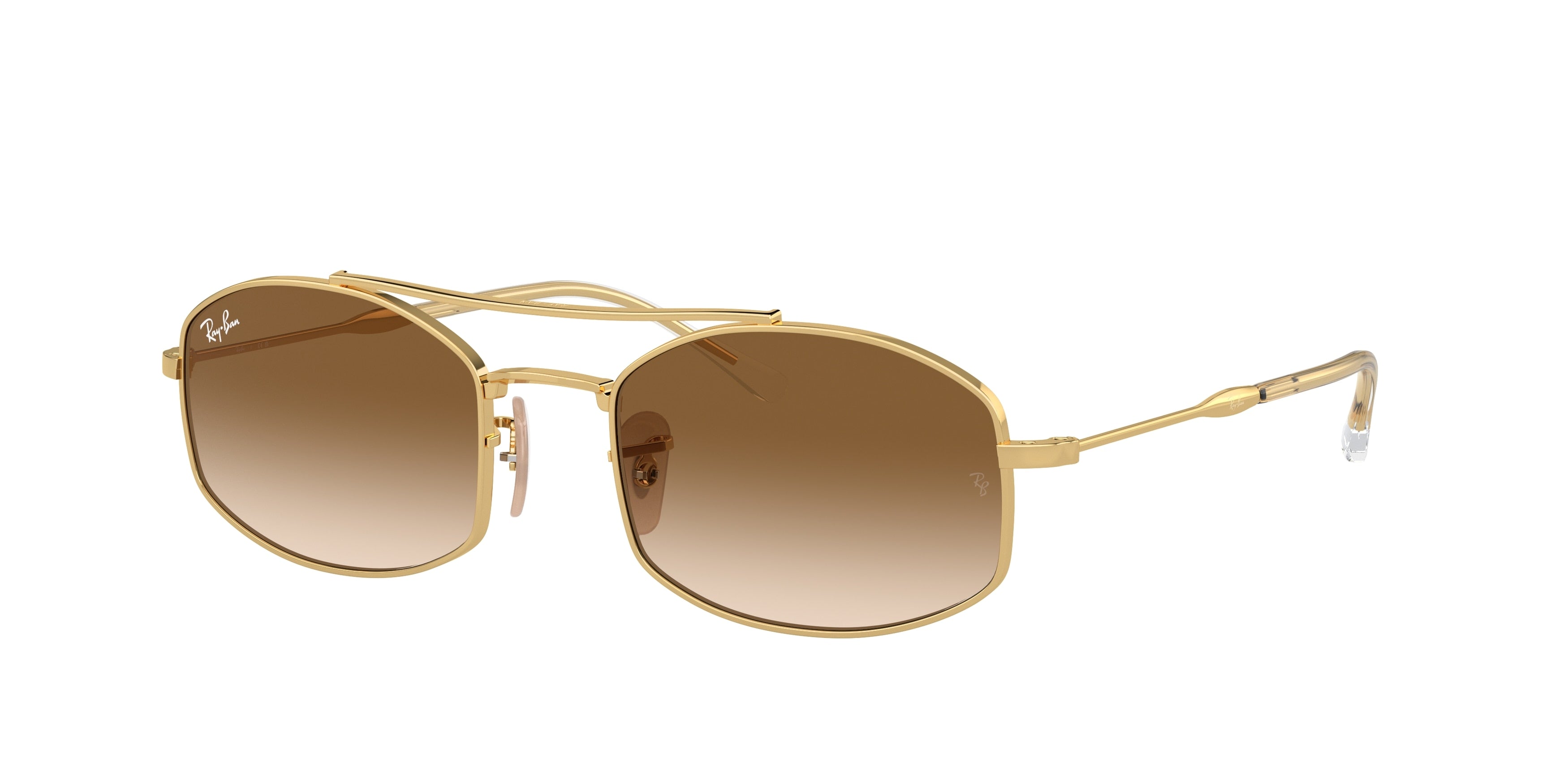 Ray-Ban RB3719 Oval Sunglasses  001/51-Gold 54-145-20 - Color Map Gold