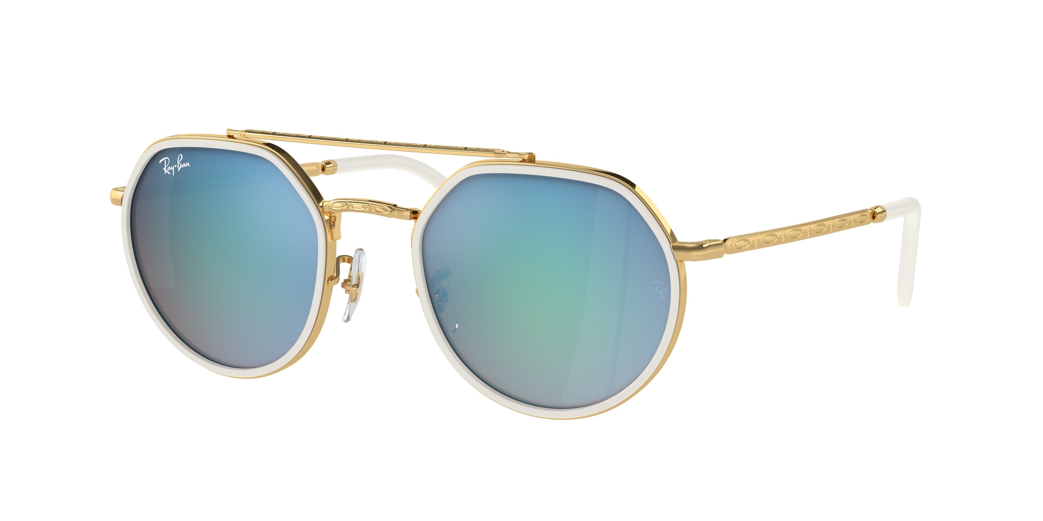 Ray-Ban RB3765 Irregular Sunglasses  001/4O-Gold 53-145-22 - Color Map Gold