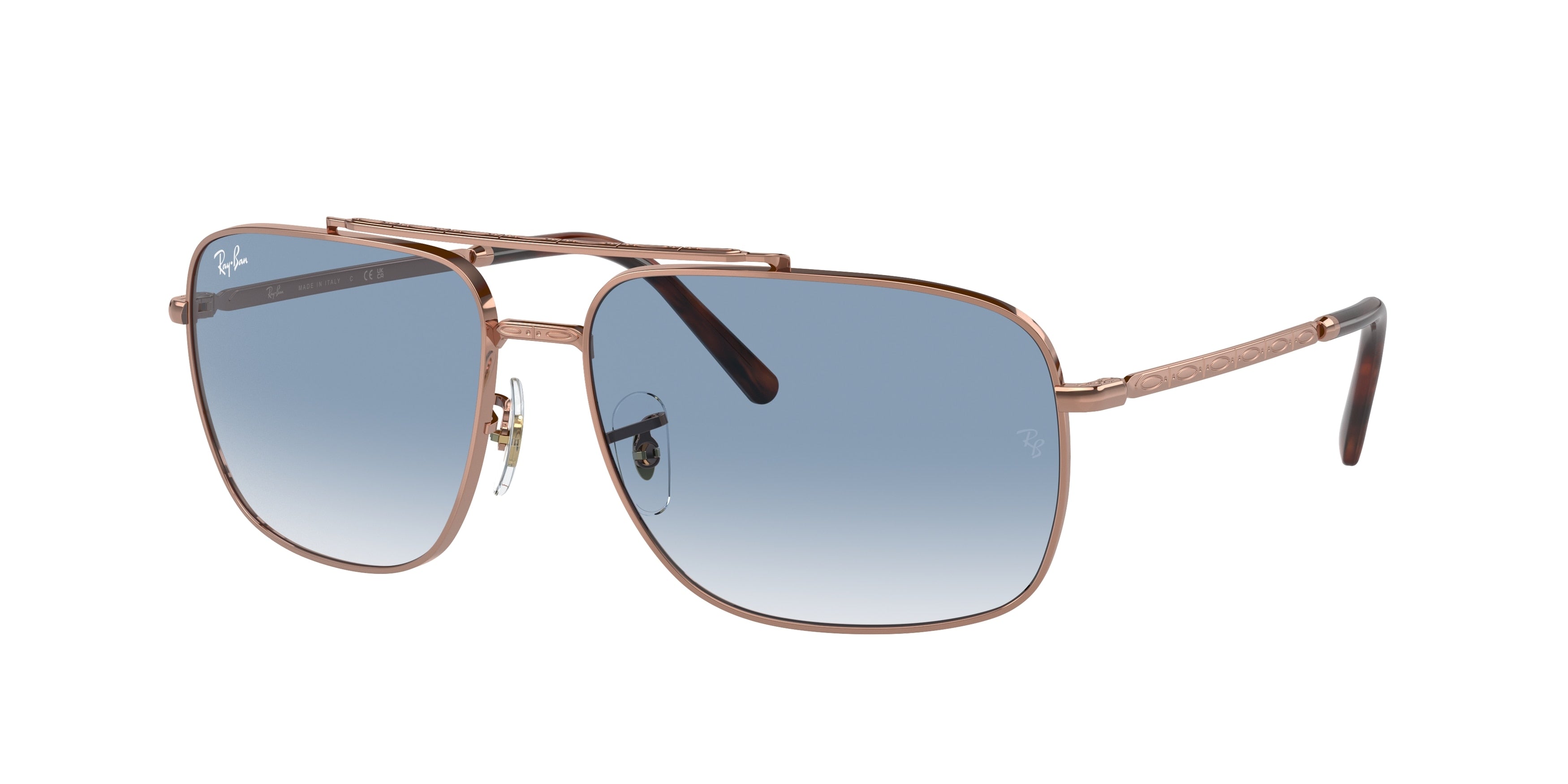 Ray-Ban RB3796 Pillow Sunglasses  92023F-Rose Gold 62-140-15 - Color Map Gold