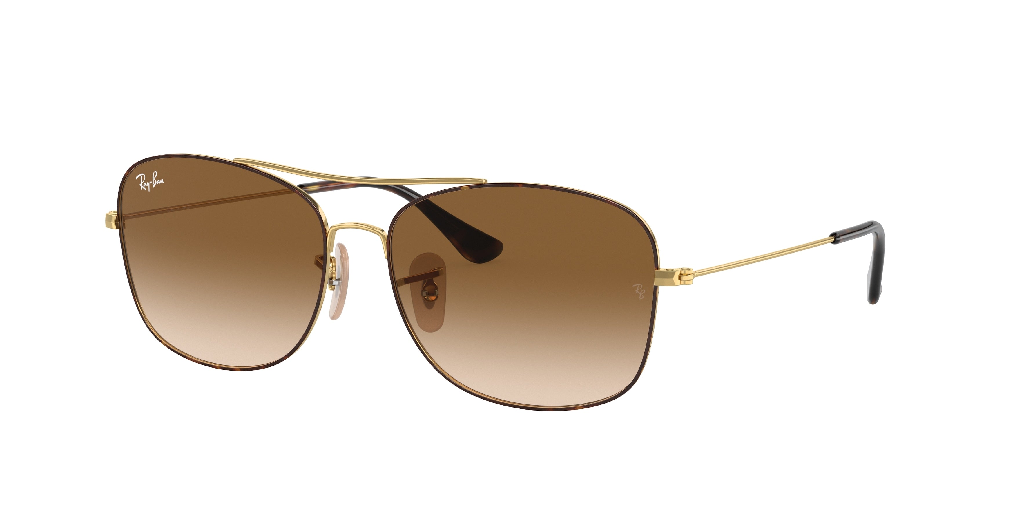 Ray-Ban RB3799 Pillow Sunglasses  912751-Havana On Gold 57-145-15 - Color Map Tortoise