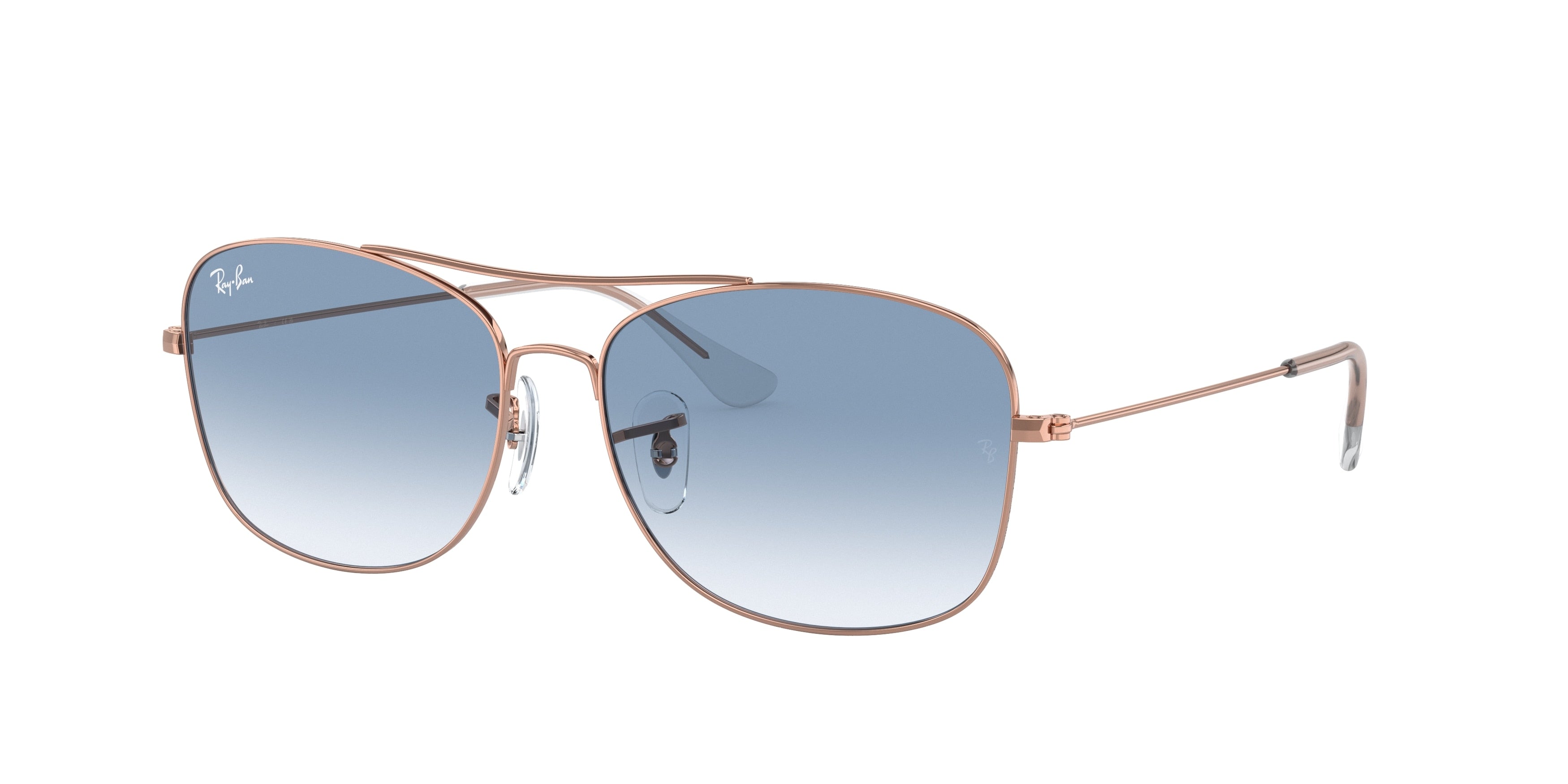 Ray-Ban RB3799 Pillow Sunglasses  92023F-Rose Gold 57-145-15 - Color Map Gold