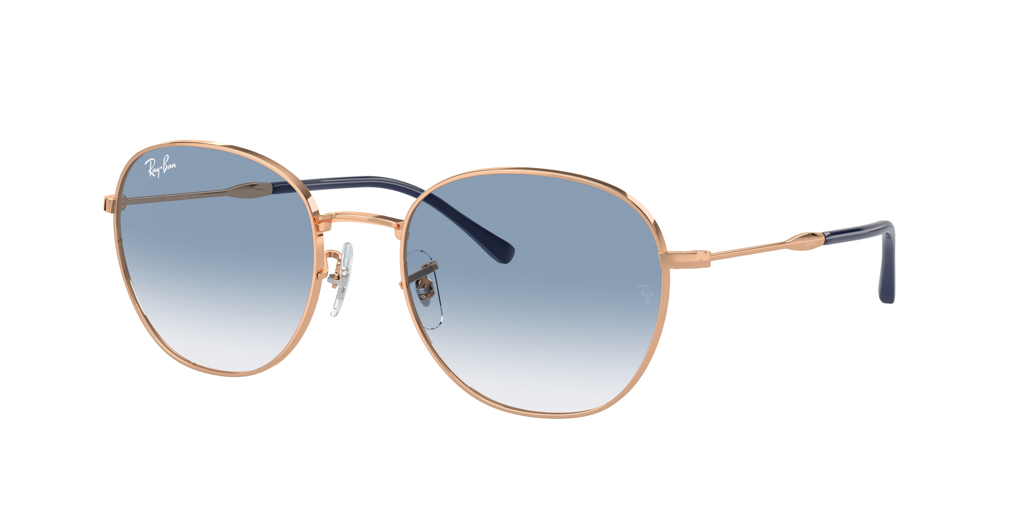 Ray-Ban RB3809 Phantos Sunglasses  92623F-Rose Gold 55-145-20 - Color Map Gold