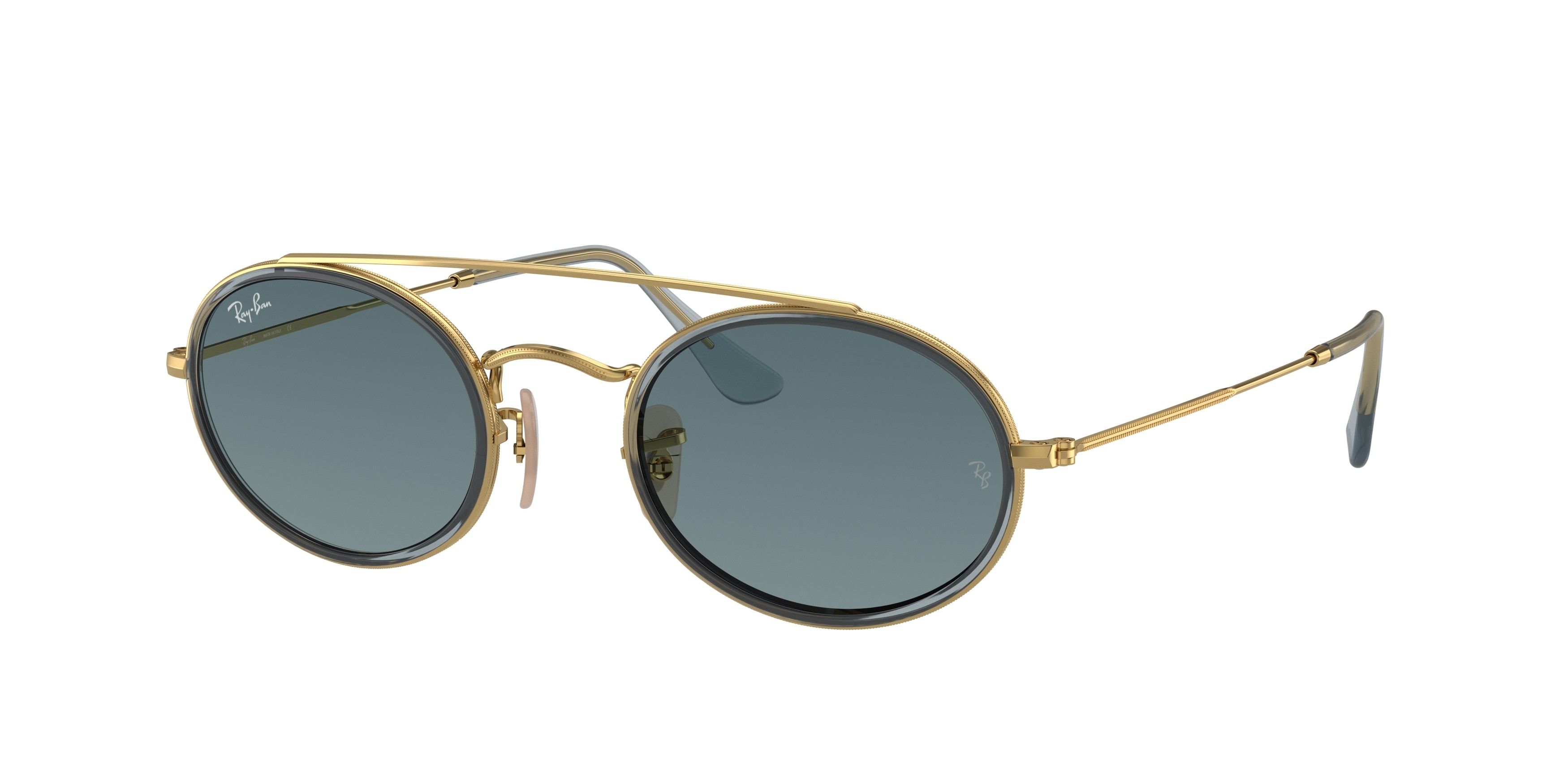 Ray-Ban RB3847N Oval Sunglasses  91233M-Gold 52-145-23 - Color Map Gold