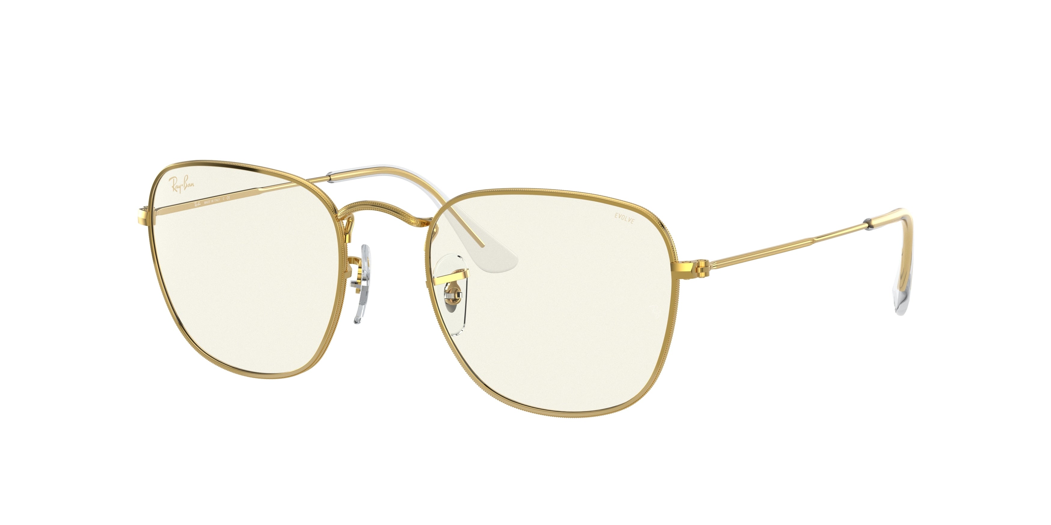 Ray-Ban FRANK RB3857 Square Sunglasses  9196BL-Gold 50-145-20 - Color Map Gold