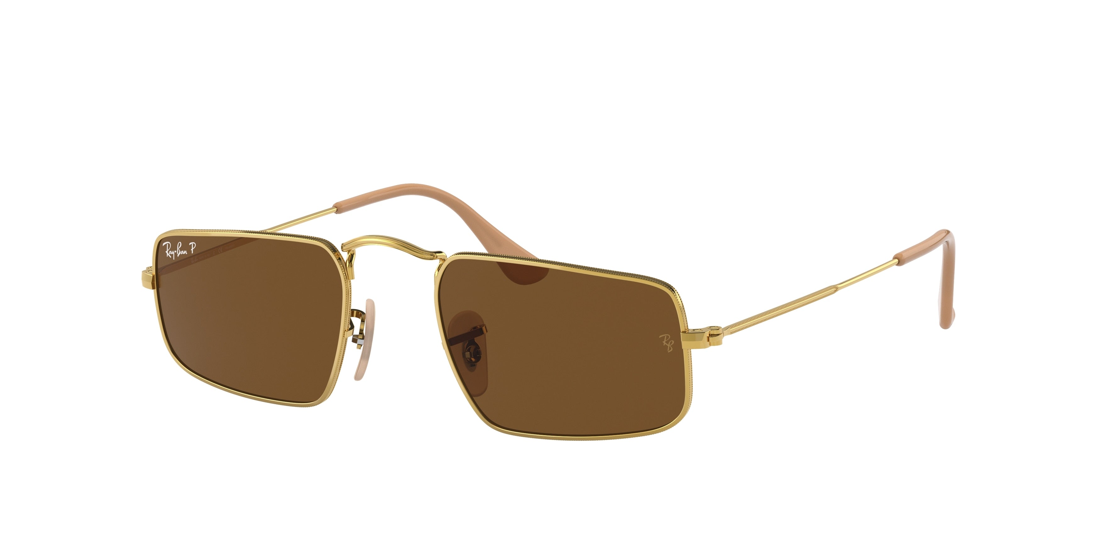 Ray-Ban JULIE RB3957 Rectangle Sunglasses  919657-Gold 49-145-20 - Color Map Gold