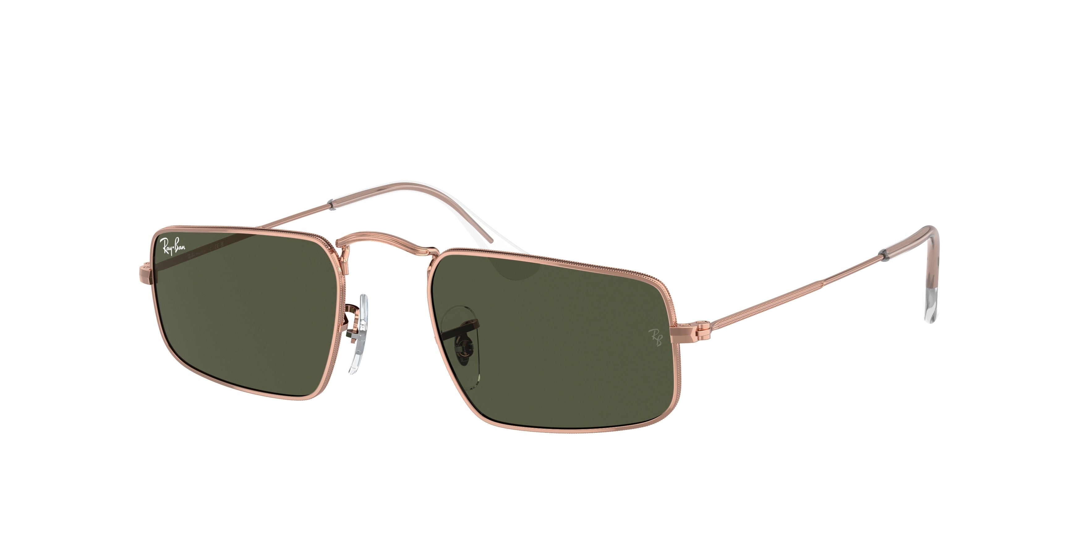 Ray-Ban JULIE RB3957 Rectangle Sunglasses  920231-Rose Gold 51-145-20 - Color Map Gold