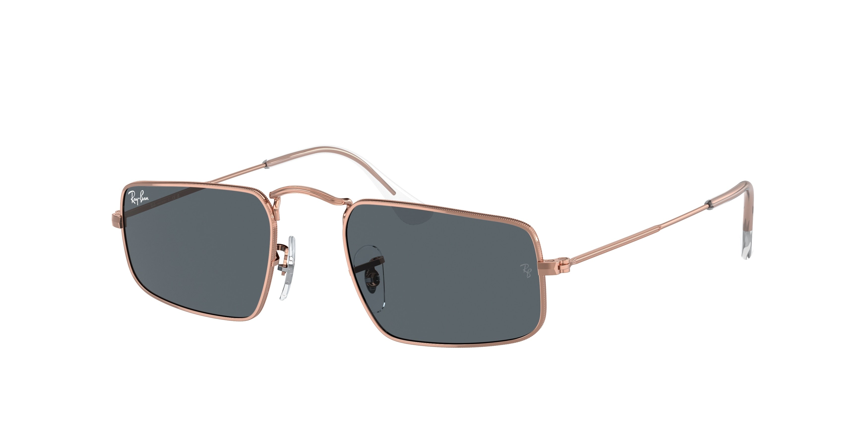 Ray-Ban JULIE RB3957 Rectangle Sunglasses  9202R5-Rose Gold 51-145-20 - Color Map Gold