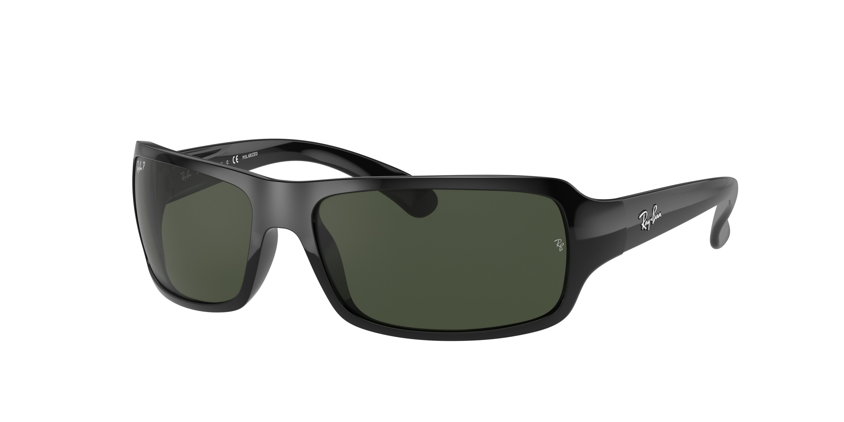 Ray-Ban RB4075 Rectangle Sunglasses  601/58-Black 60-130-16 - Color Map Black