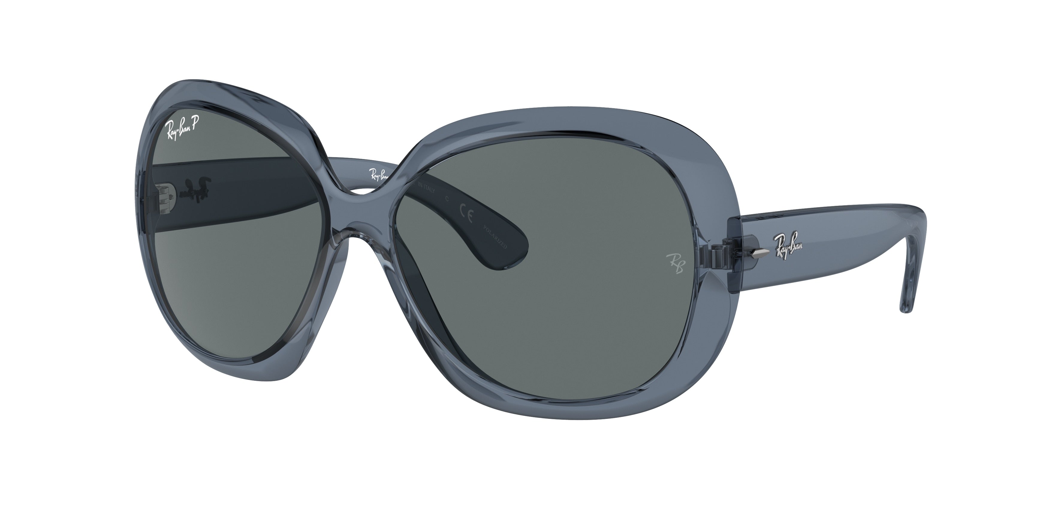 Ray-Ban JACKIE OHH II RB4098 Butterfly Sunglasses  659281-Transparent Blue 59-135-14 - Color Map Blue