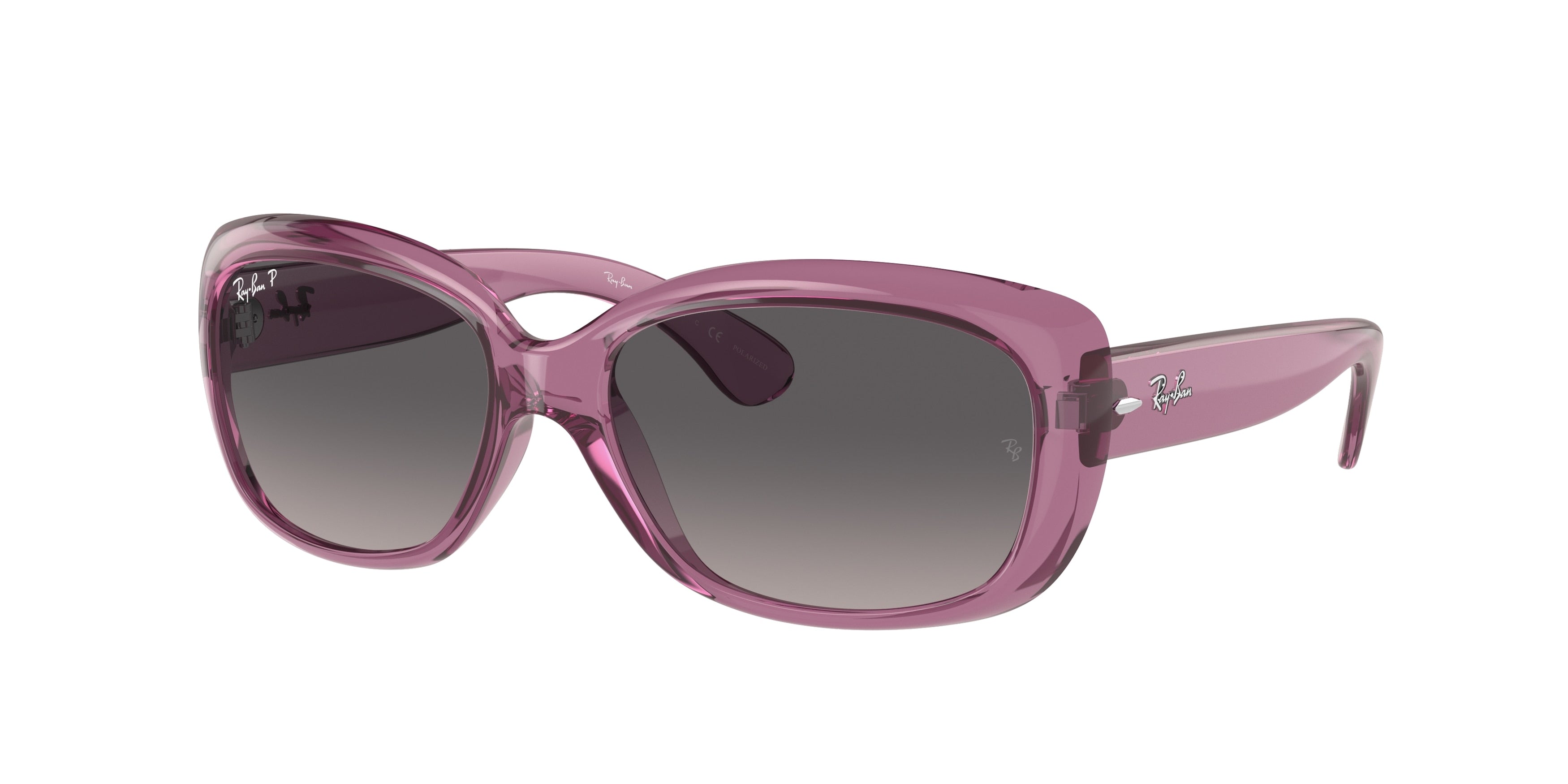 Ray-Ban JACKIE OHH RB4101 Butterfly Sunglasses  6591M3-Transparent Violet 57-135-17 - Color Map Violet