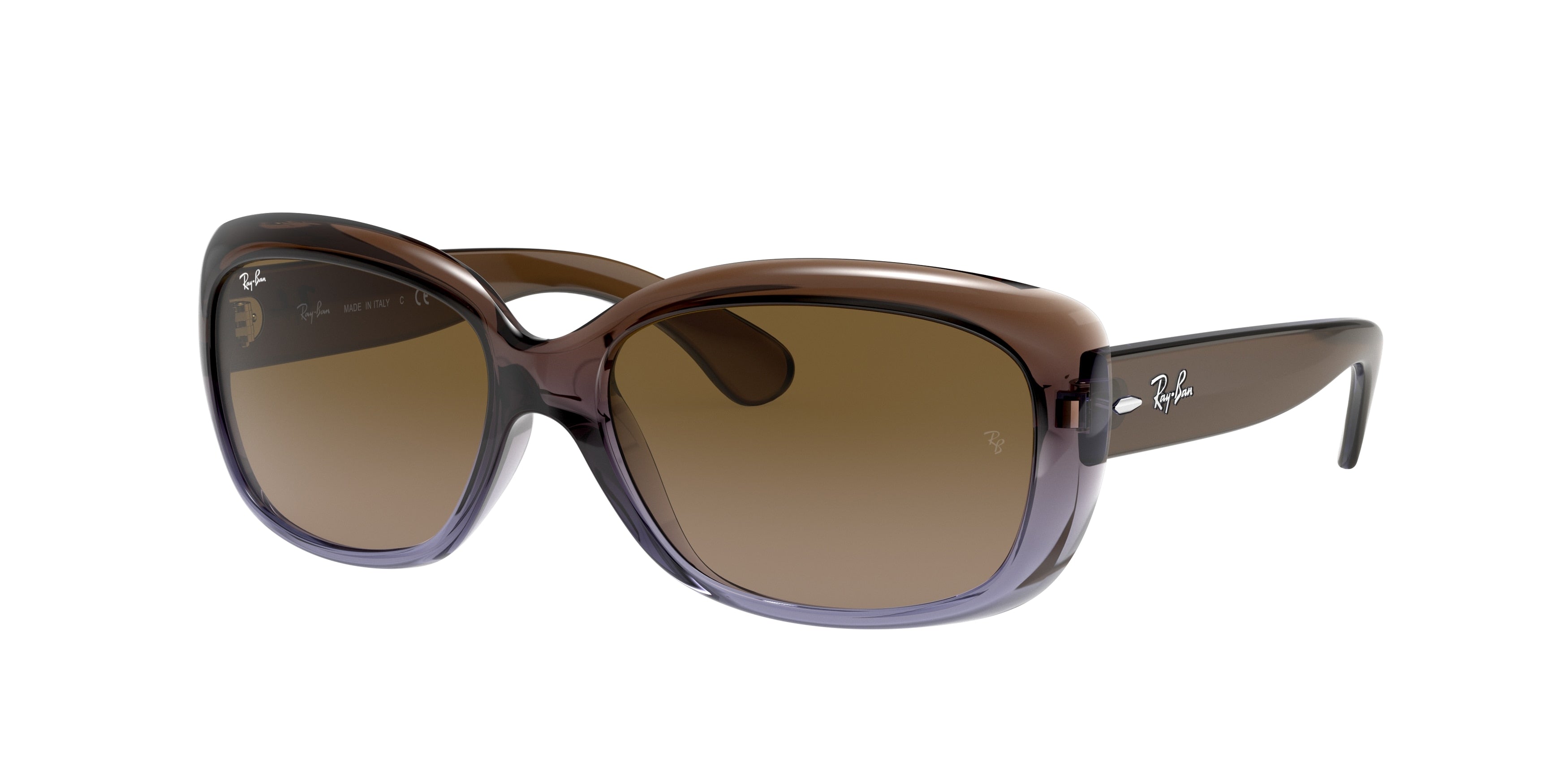 Ray-Ban JACKIE OHH RB4101 Butterfly Sunglasses  860/51-Brown 57-135-17 - Color Map Brown
