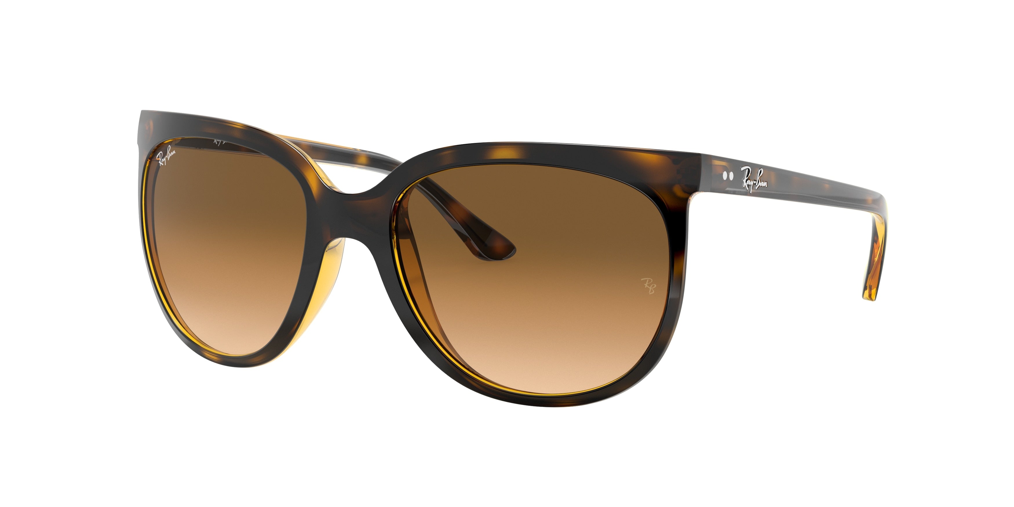 Ray-Ban CATS 1000 RB4126 Butterfly Sunglasses  710/51-Light Havana 55-140-19 - Color Map Tortoise