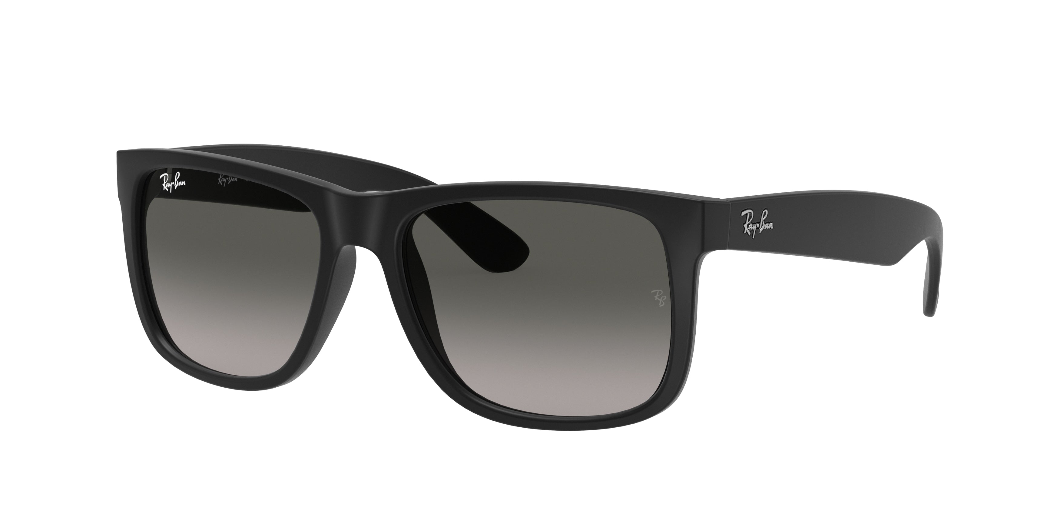 Ray-Ban JUSTIN RB4165 Square Sunglasses  601/8G-Black 53-145-16 - Color Map Black
