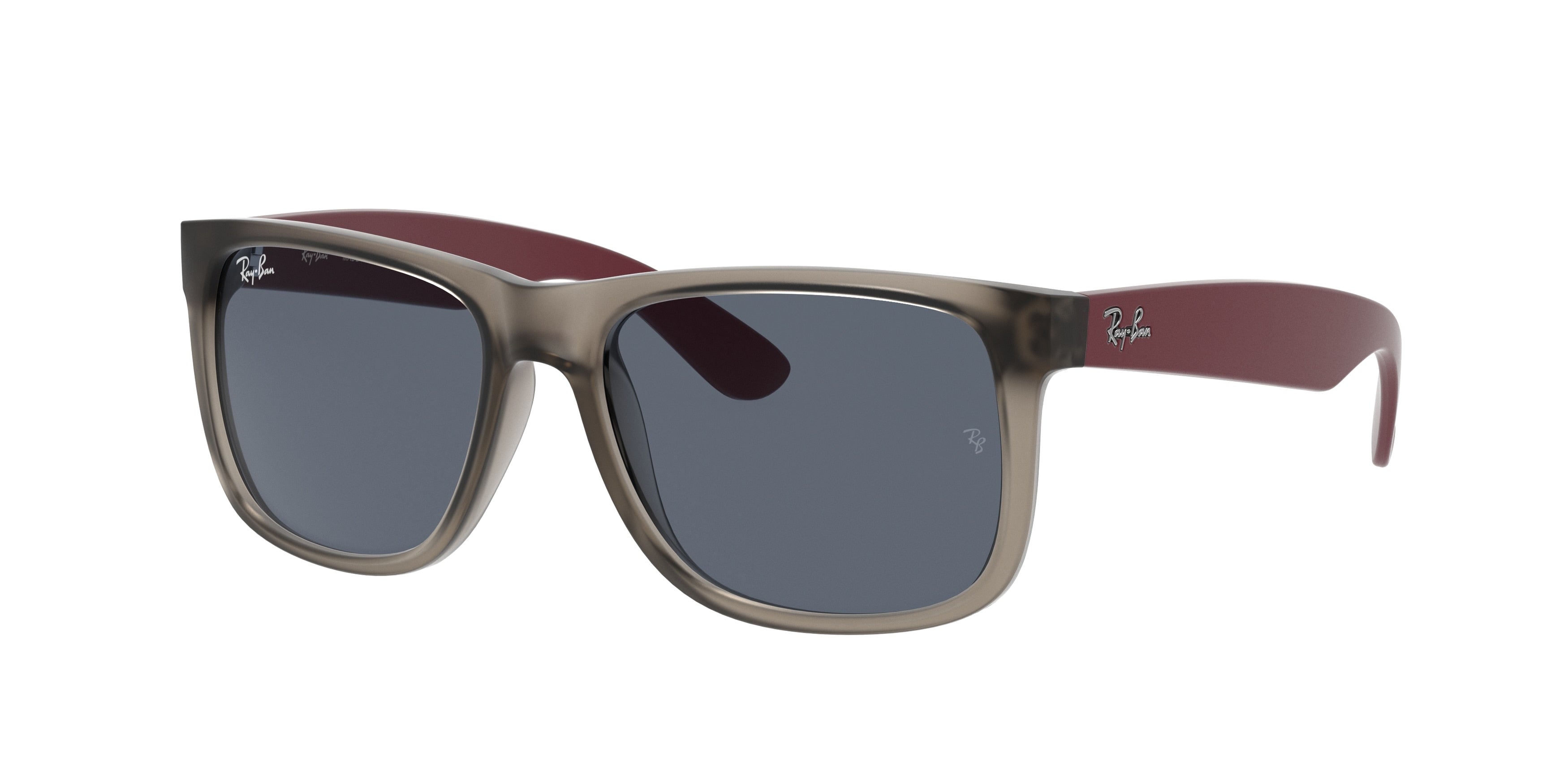 Ray-Ban JUSTIN RB4165 Square Sunglasses  650987-Transparent Grey 50-145-16 - Color Map Grey