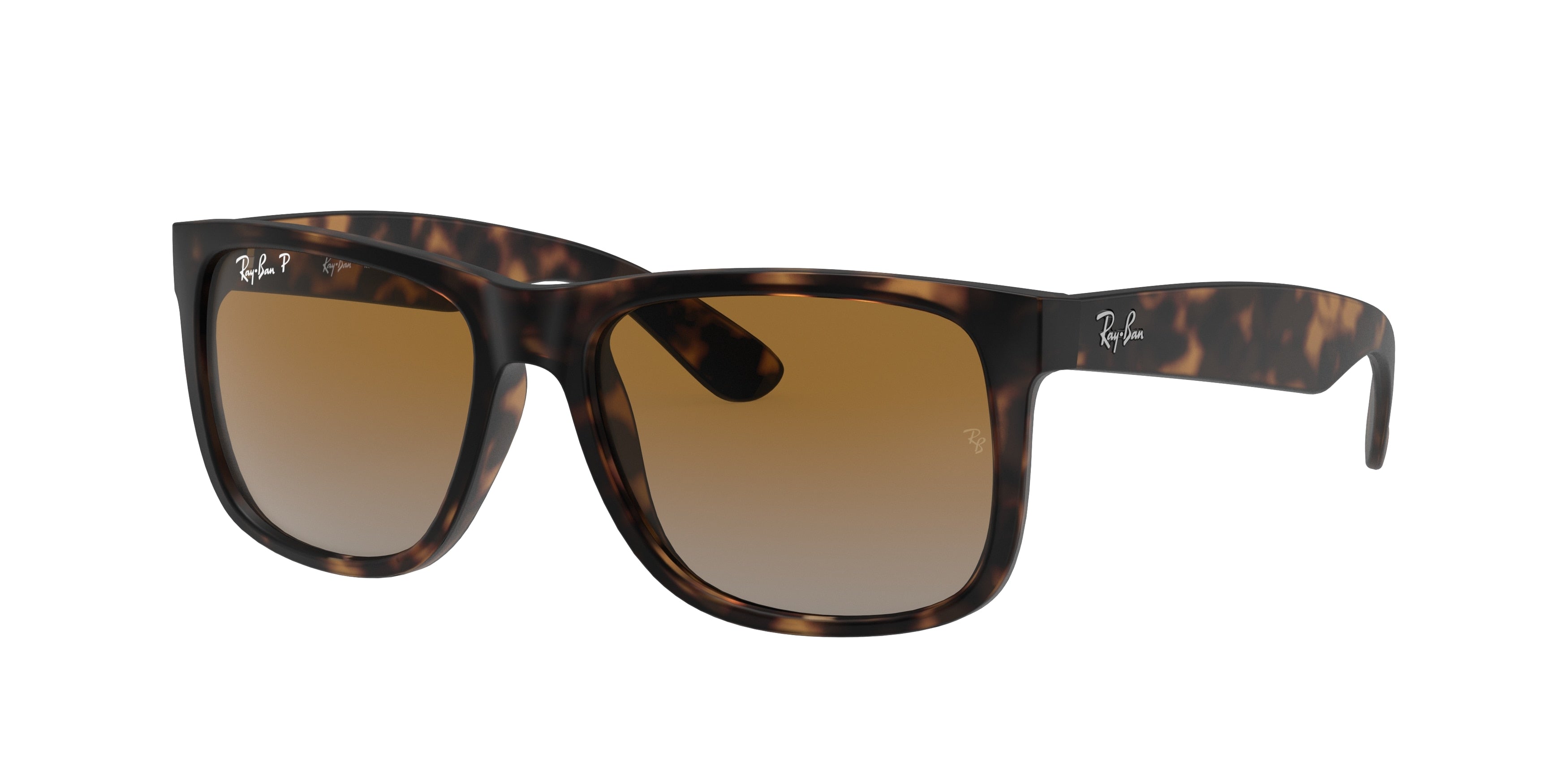 Ray-Ban JUSTIN RB4165 Square Sunglasses  865/T5-Havana 53-145-16 - Color Map Tortoise