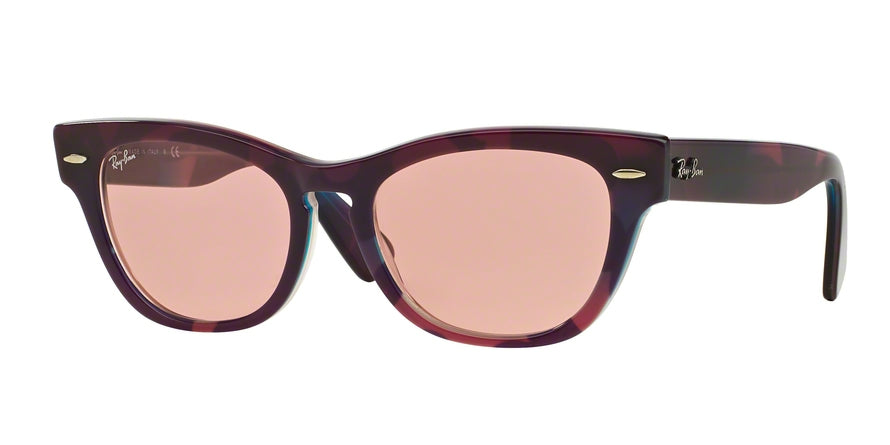 Ray-Ban LARAMIE RB4169 Square Sunglasses  10794B-VIOLET TOP TEXTURE 53-18-140 - Color Map multi