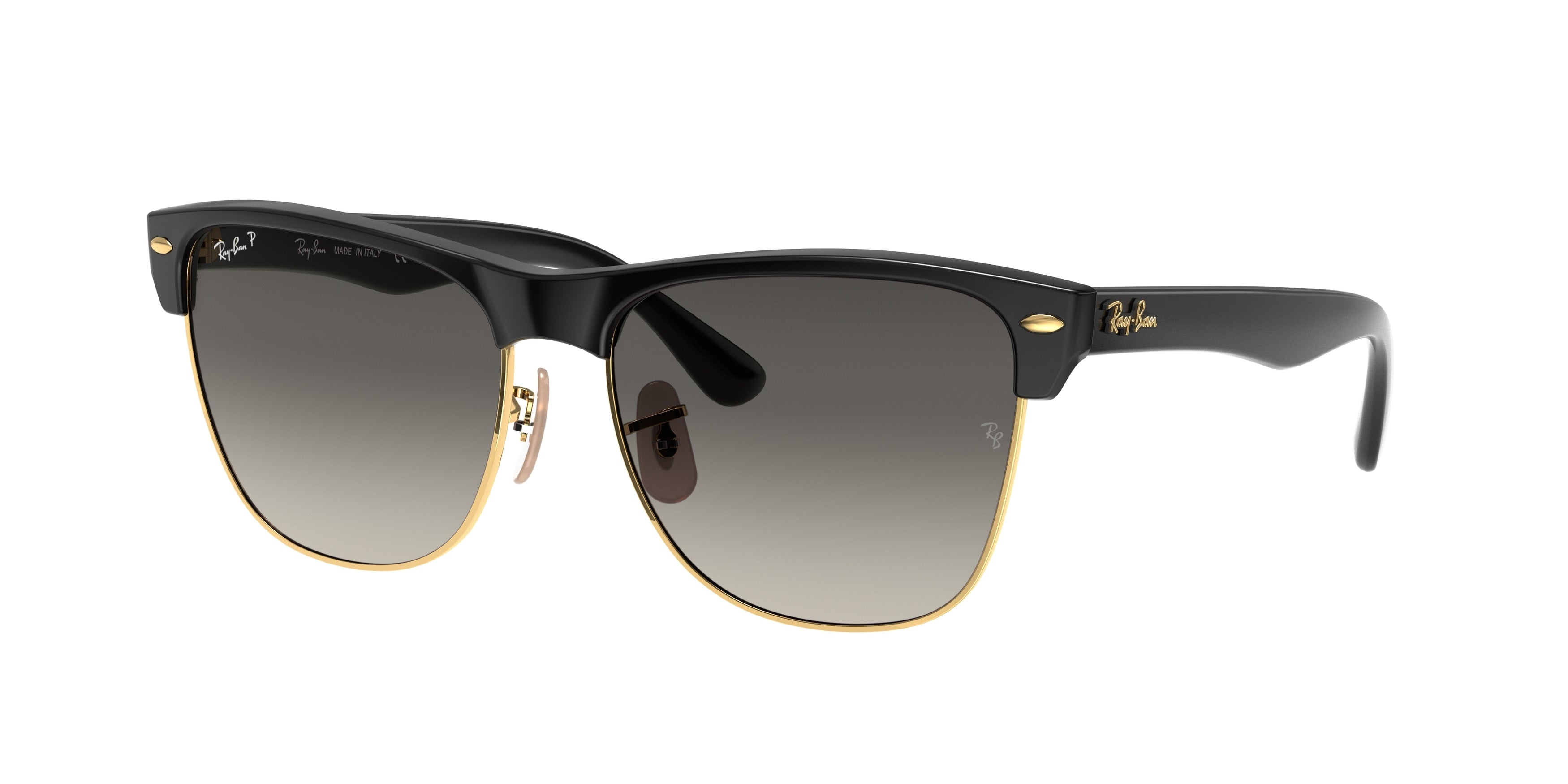 Ray-Ban CLUBMASTER OVERSIZED RB4175 Square Sunglasses  877/M3-Black 57-145-16 - Color Map Black