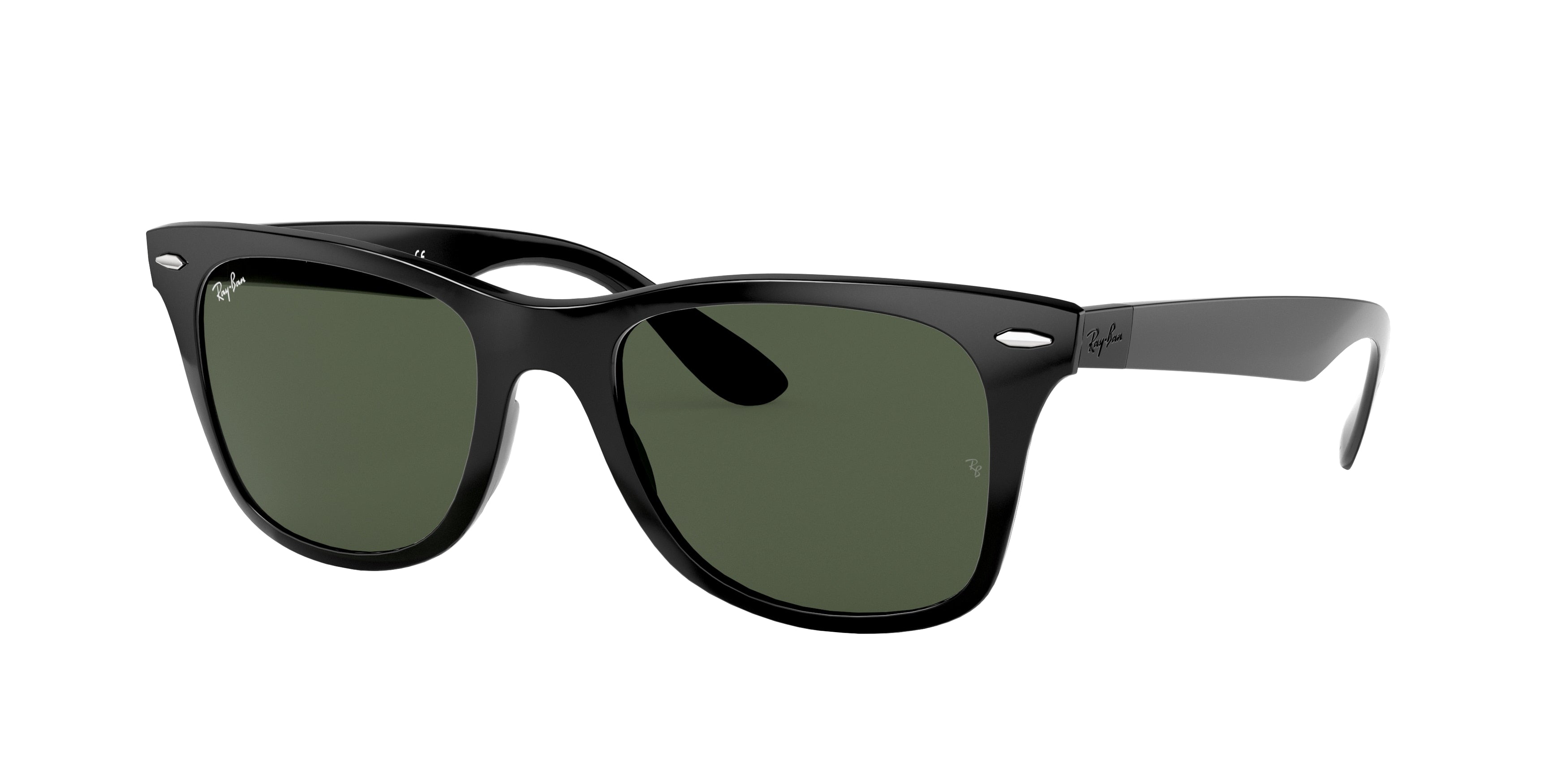 Ray-Ban WAYFARER LITEFORCE RB4195 Square Sunglasses  601/71-Black 52-150-20 - Color Map Black