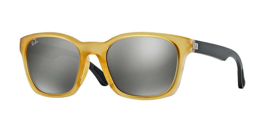 Ray-Ban RB4197 Square Sunglasses  60436G-OPAL YELLOW 56-20-145 - Color Map yellow