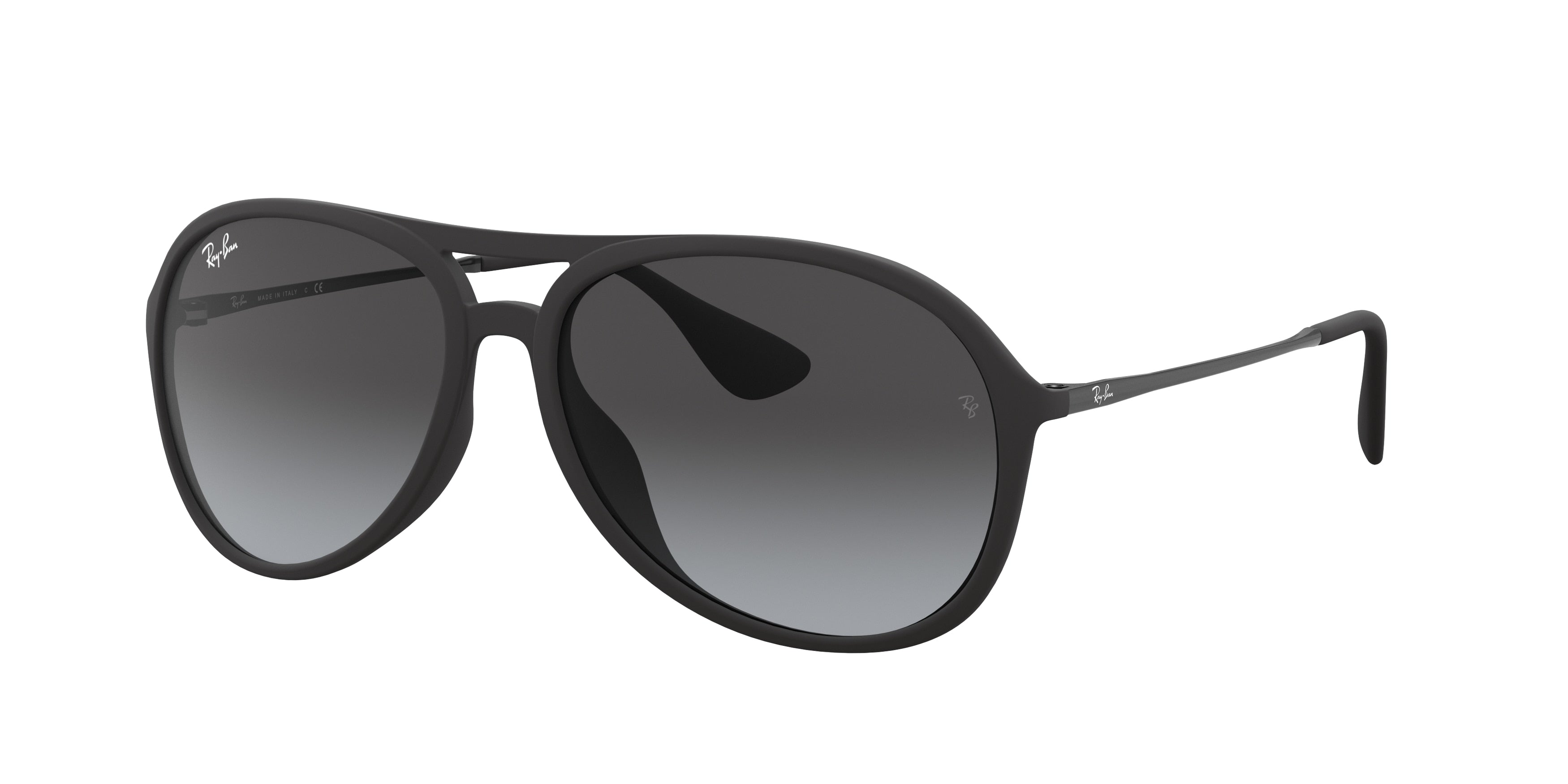 Ray-Ban ALEX RB4201 Pilot Sunglasses  622/8G-Black 58-145-15 - Color Map Black