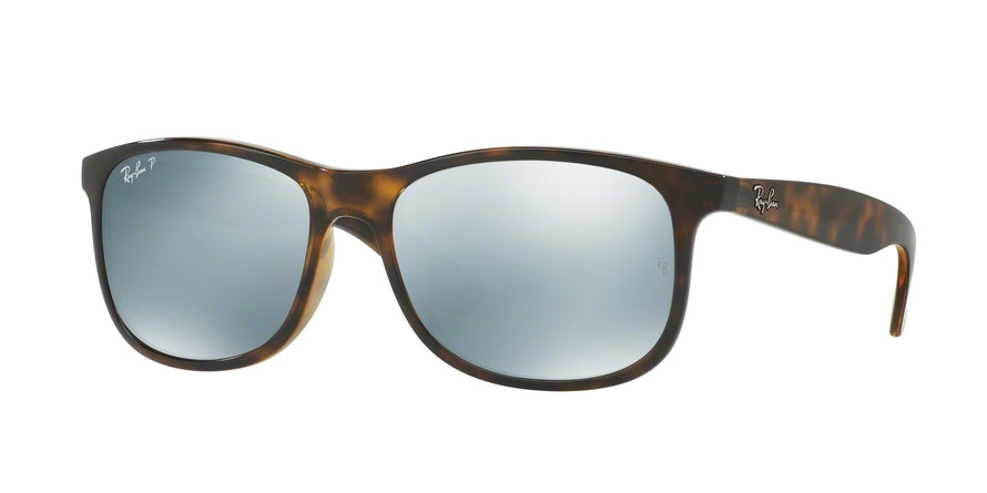 Ray-Ban ANDY RB4202F Rectangle Sunglasses  710/Y4-SHINY HAVANA 57-17-145 - Color Map black