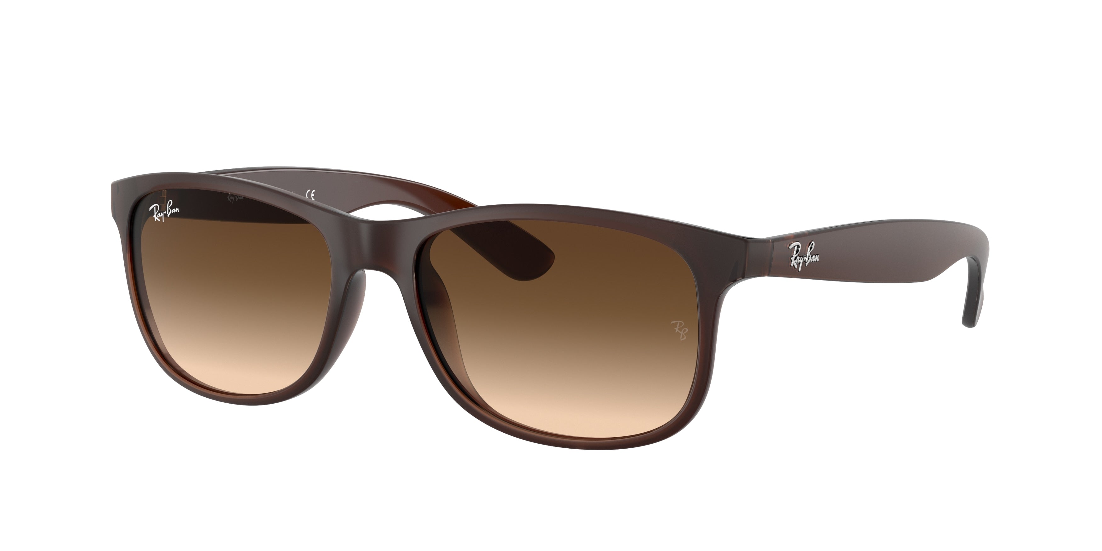Ray-Ban ANDY RB4202 Square Sunglasses  607313-Brown 55-145-17 - Color Map Brown