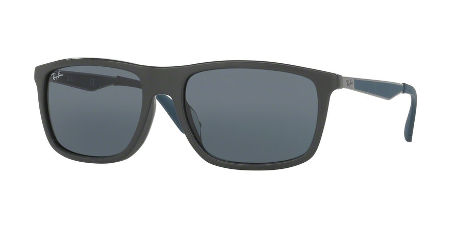 Ray-Ban RB4228F Rectangle Sunglasses  618587-SHINY GREY 58-18-140 - Color Map grey