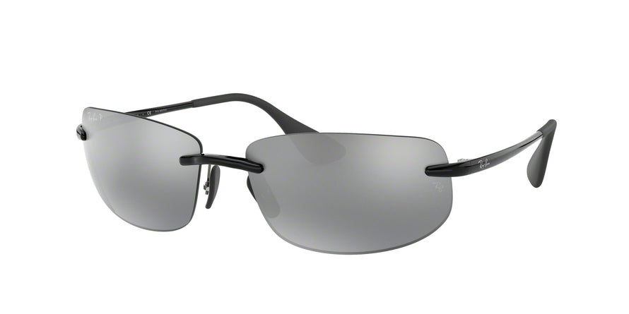 Ray-Ban RB4254 Rectangle Sunglasses  601/5L-SHINY BLACK 62-16-135 - Color Map black