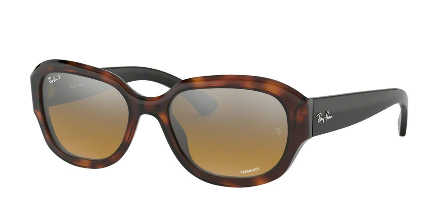 Ray-Ban RB4282CH Square Sunglasses  6281A2-RED HAVANA 55-18-140 - Color Map havana