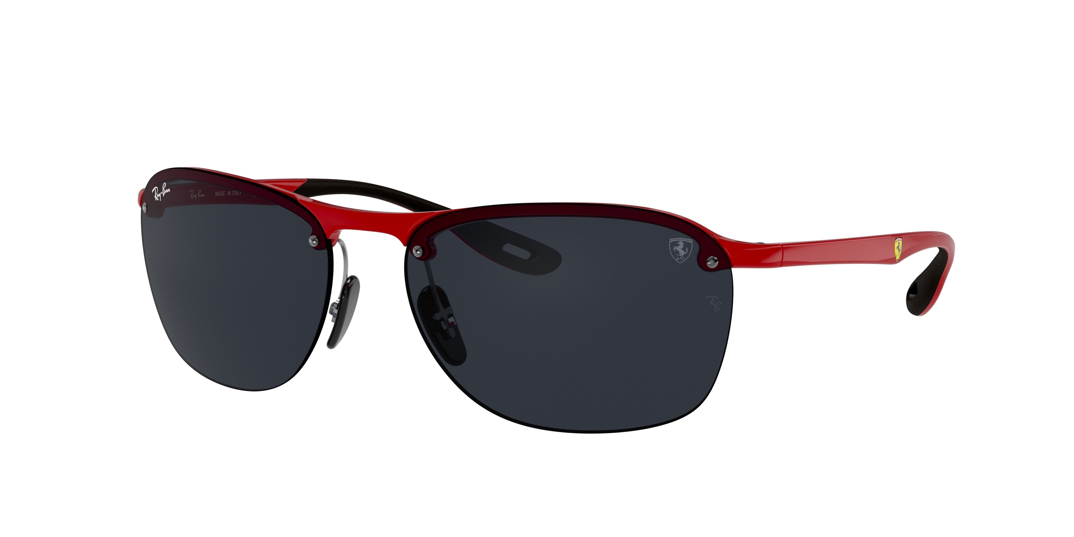 Ray-Ban FERRARI RB4302M Square Sunglasses  F62387-Red 62-140-16 - Color Map Red