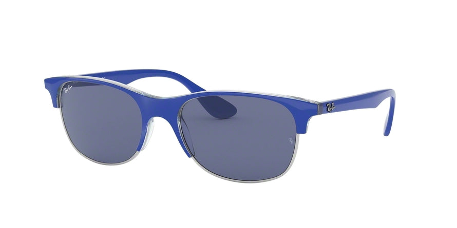 Ray-Ban RB4319 Square Sunglasses  640976-TOP LIGHT BLUE ON TRASP BLUE 55-18-145 - Color Map light blue