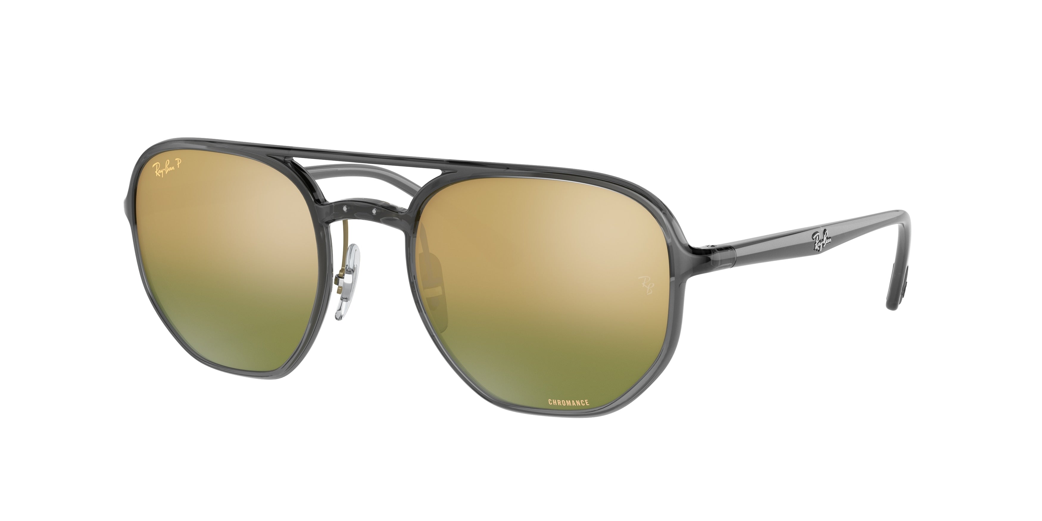 Ray-Ban RB4321CH Square Sunglasses  876/6O-Transparent Grey 52-140-21 - Color Map Grey